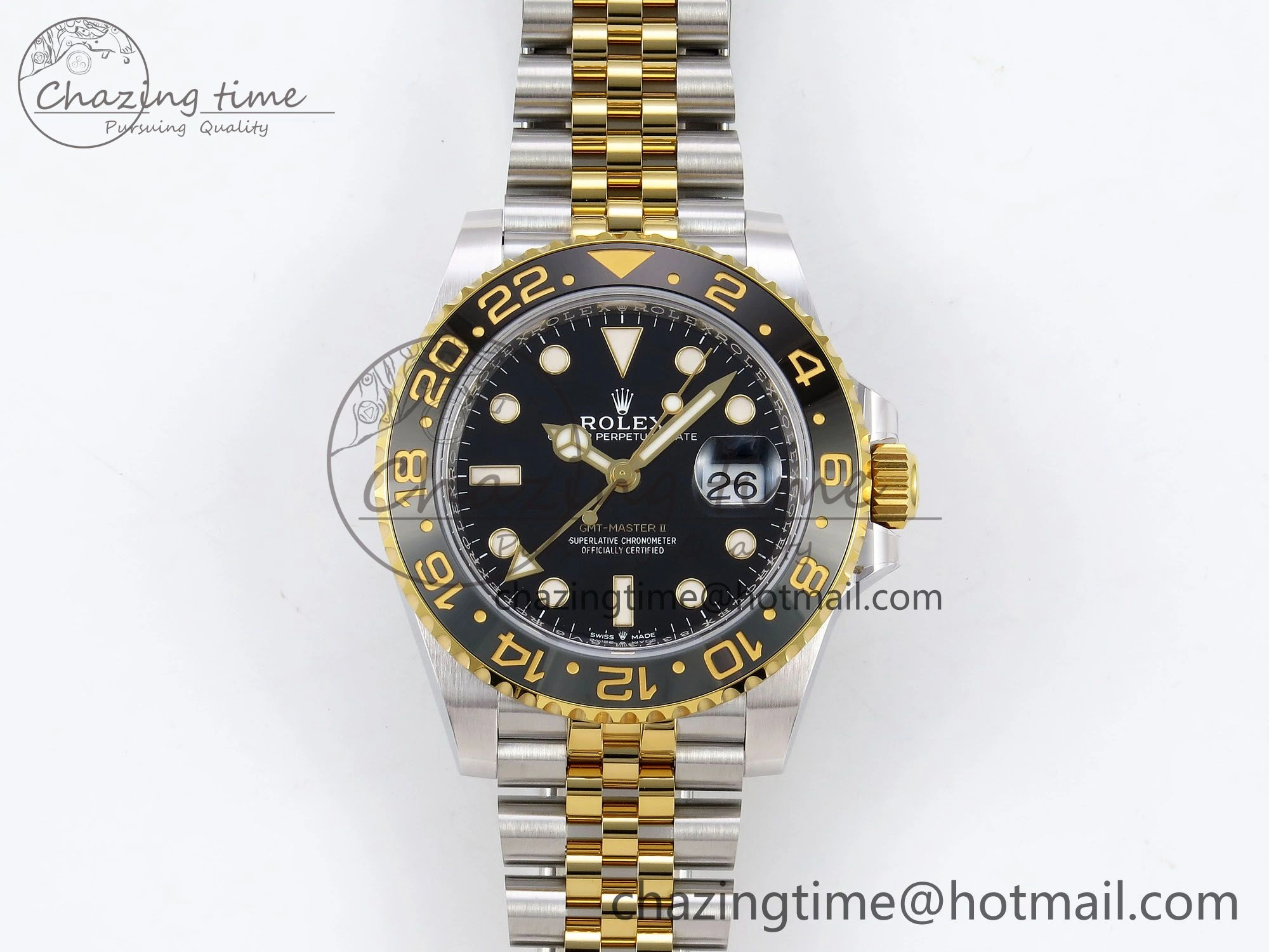 GMT-Master II 126713 GRNR ARF 1:1 Best Edition on Black Dial SS YG Bracelet Super Clone SH3285 CHS (Gain Weight)