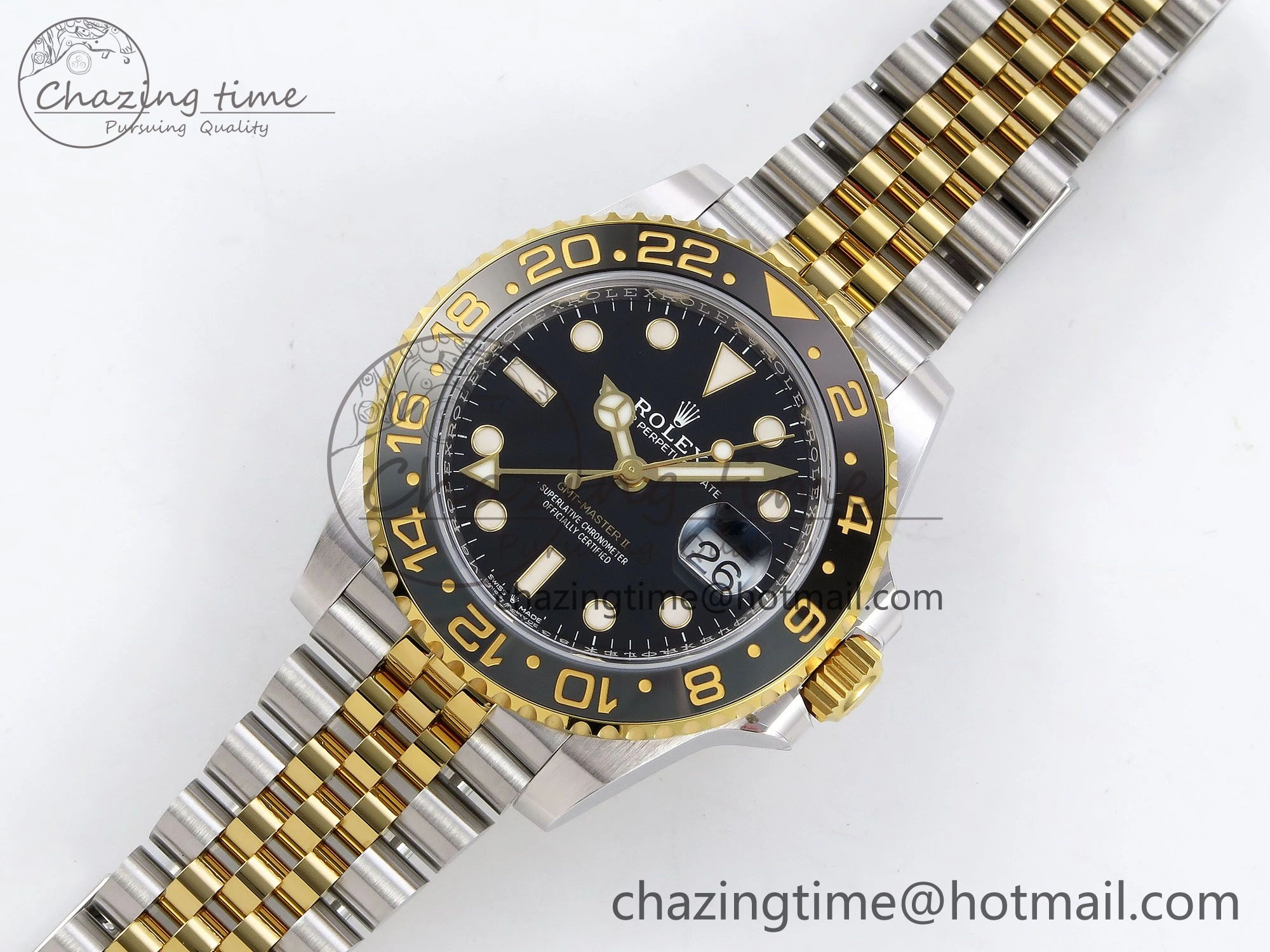 GMT-Master II 126713 GRNR ARF 1:1 Best Edition on Black Dial SS YG Bracelet Super Clone SH3285 CHS (Gain Weight)