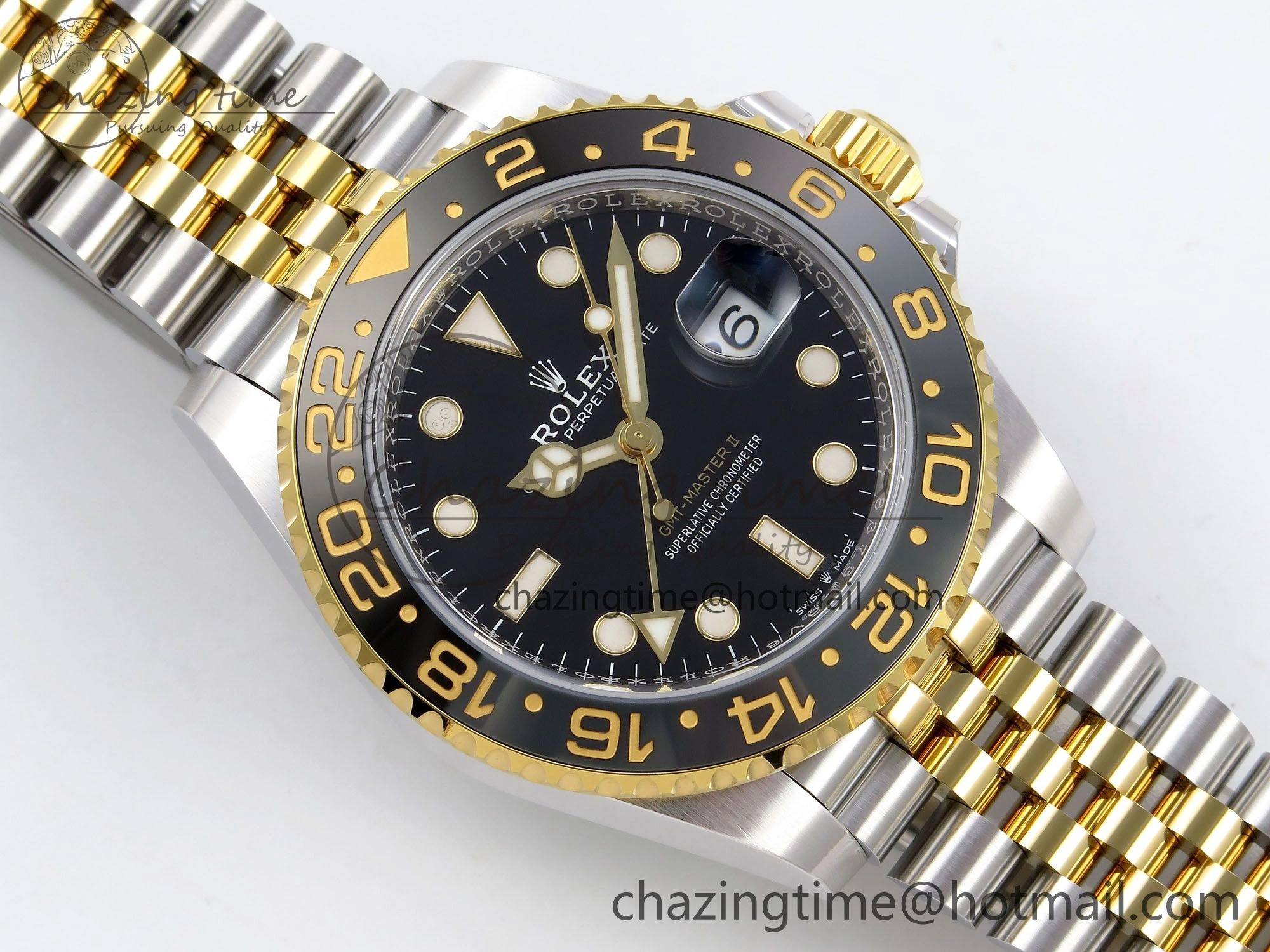 GMT-Master II 126713 GRNR ARF 1:1 Best Edition on Black Dial SS YG Bracelet Super Clone SH3285 CHS (Gain Weight)