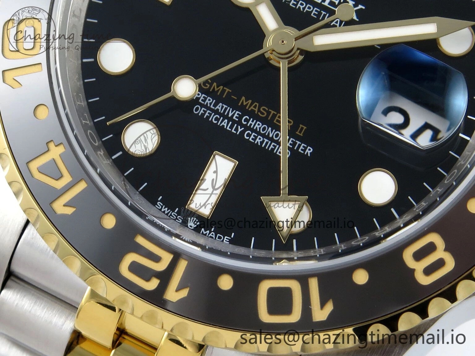 GMT-Master II 126713 GRNR Black Gray Ceramic 904L Steel EWE 1:1 Best Edition on Jubilee Strap EWE3285 V5