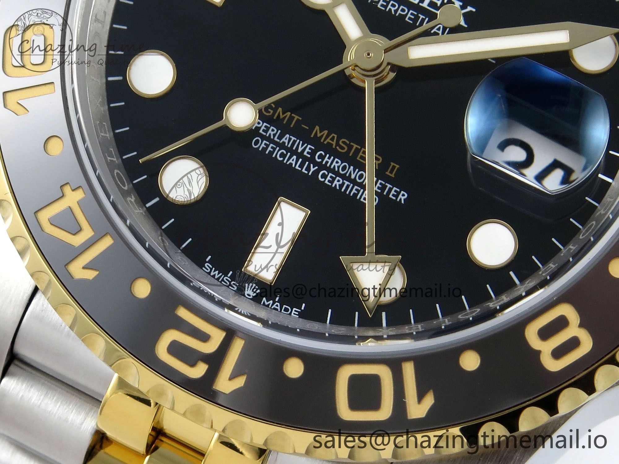 GMT-Master II 126713 GRNR Black Gray Ceramic 904L Steel EWE 1:1 Best Edition on Jubilee Strap EWE3285 V5