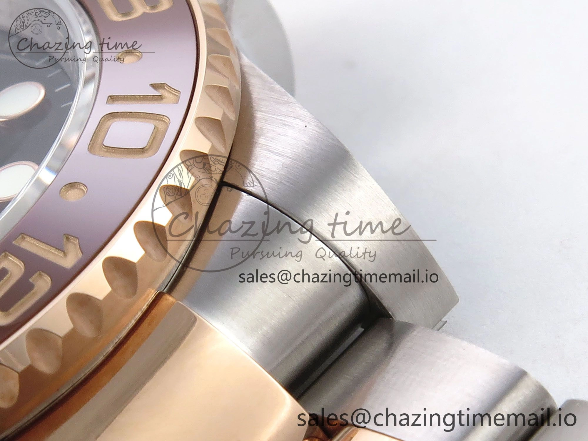 GMT-Master II 126715 CHNR 904L QF 1:1 Best Edition on SS RG Bracelet SH3285 V6