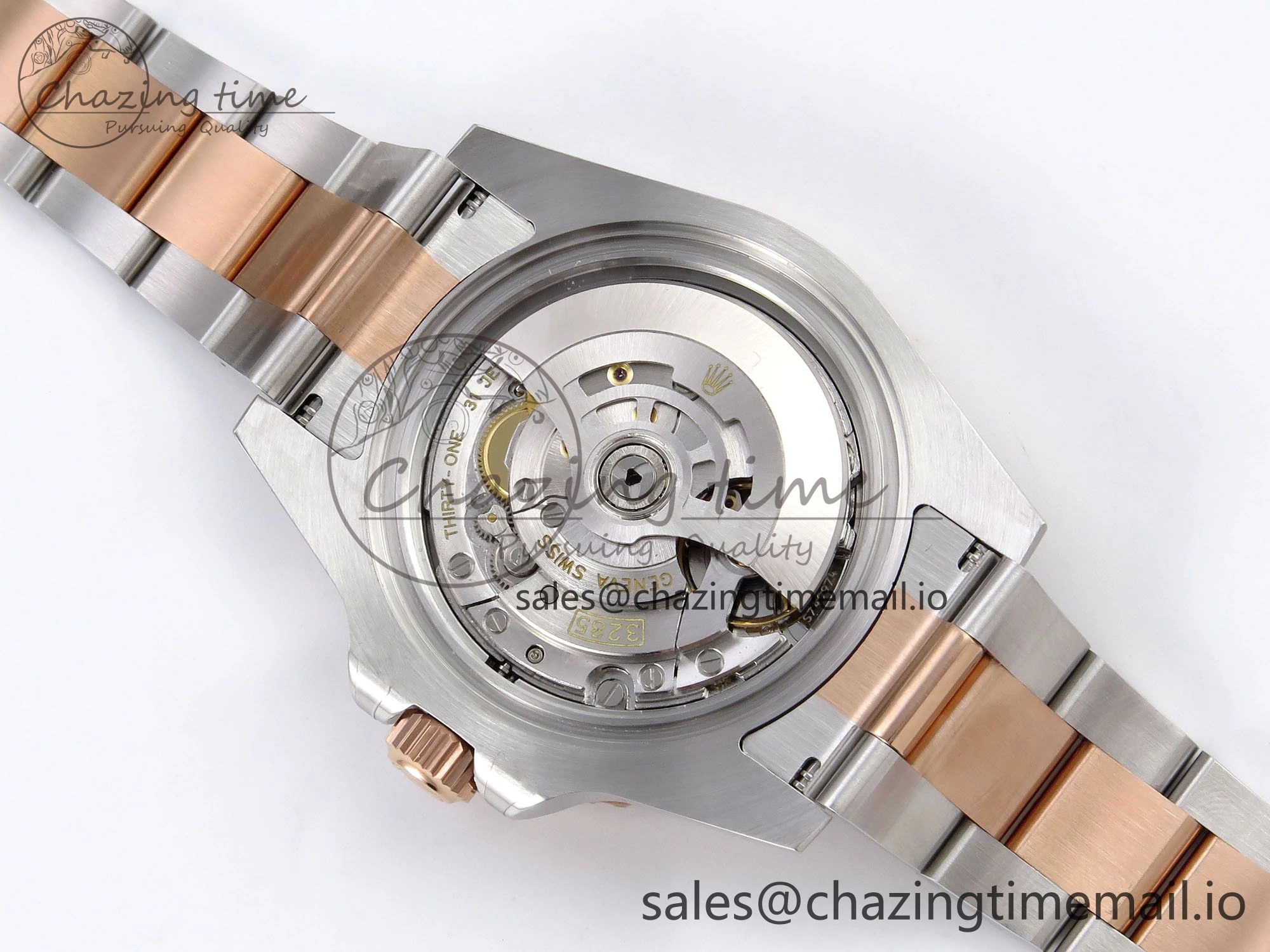 GMT-Master II 126715 CHNR 904L QF 1:1 Best Edition on SS RG Bracelet SH3285 V6