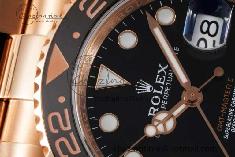GMT Master II 126715 CHNR 904L SS APF 1:1 Best Edition on RG Bracelet VR3285 CHS