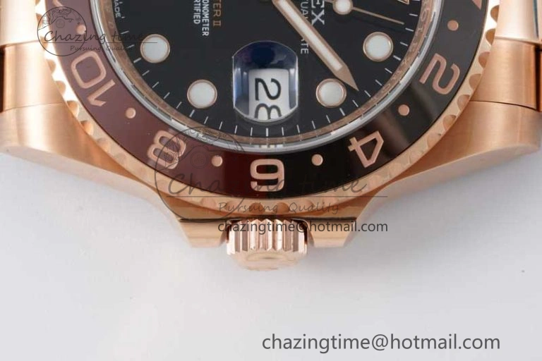 GMT Master II 126715 CHNR 904L SS APF 1:1 Best Edition on RG Bracelet VR3285 CHS