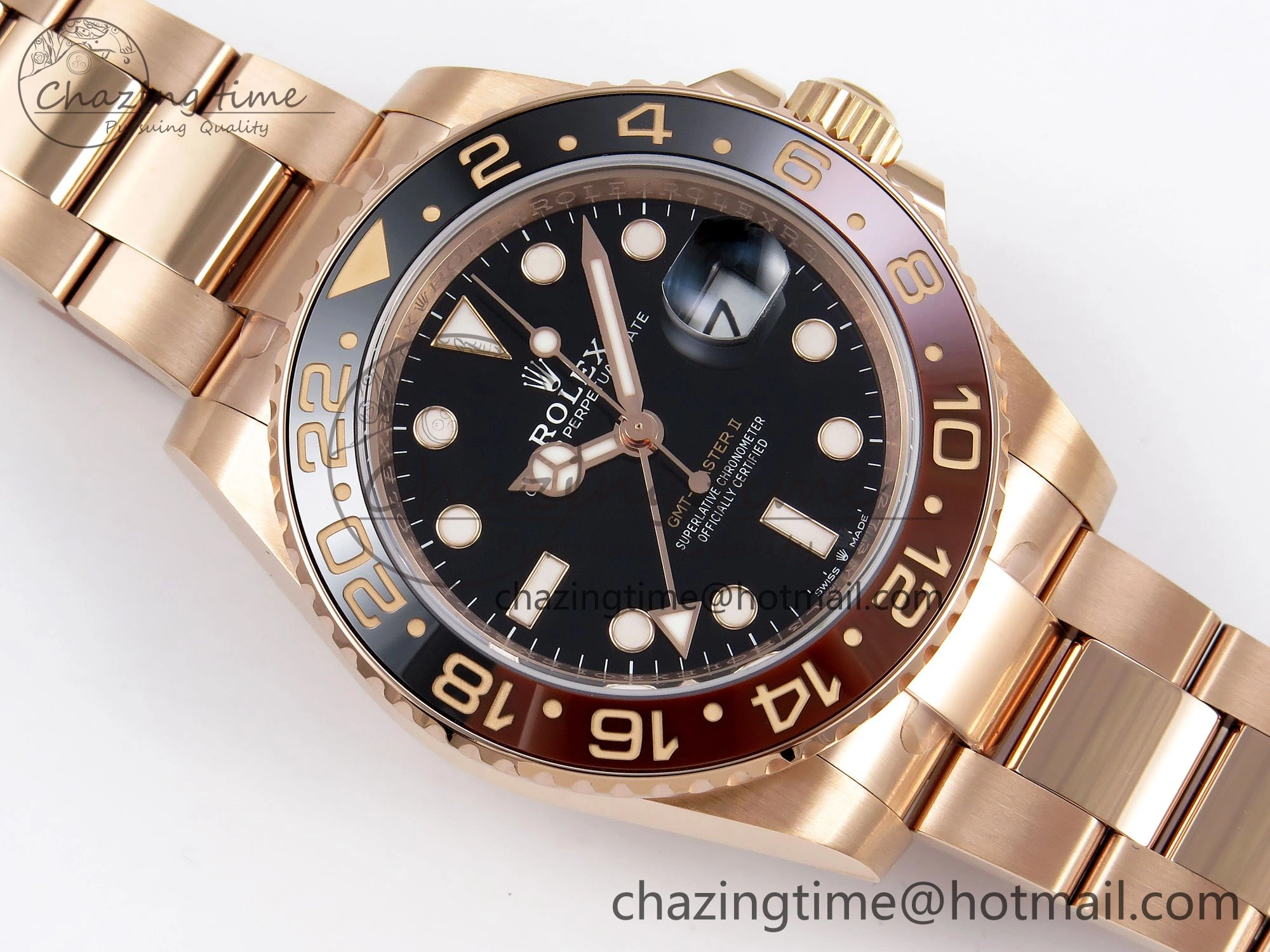GMT-Master II 126715 CHNR ARF 1:1 Best Edition Black Dial on RG Bracelet VR3285 CHS