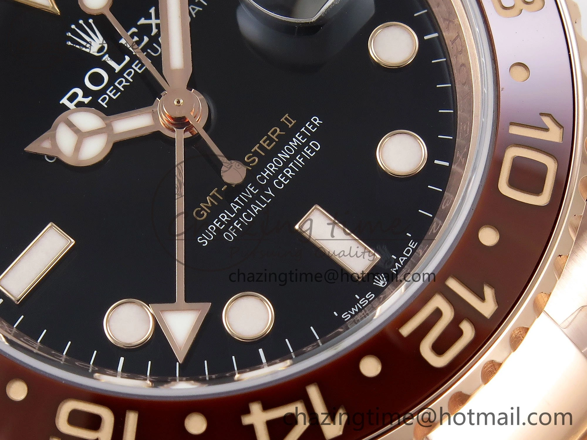 GMT-Master II 126715 CHNR ARF 1:1 Best Edition Black Dial on RG Bracelet VR3285 CHS