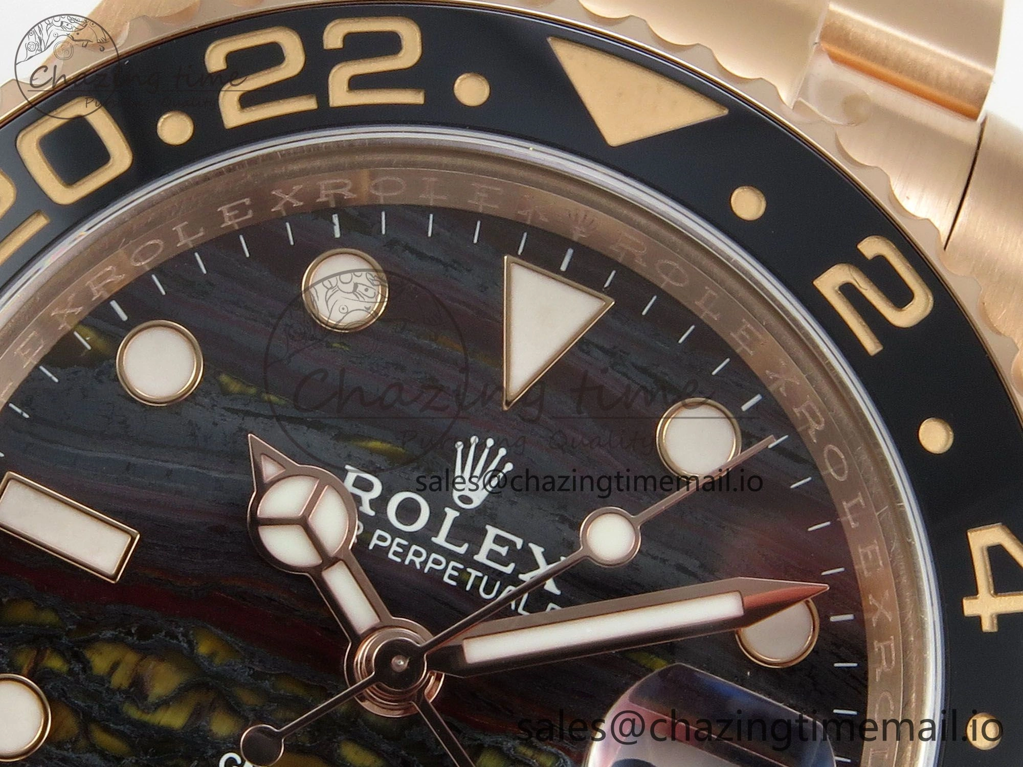 GMT Master II 126715 CHNR ARF Best Edition Tiger Iron Dial on RG Oyster Bracelet VR3285 CHS