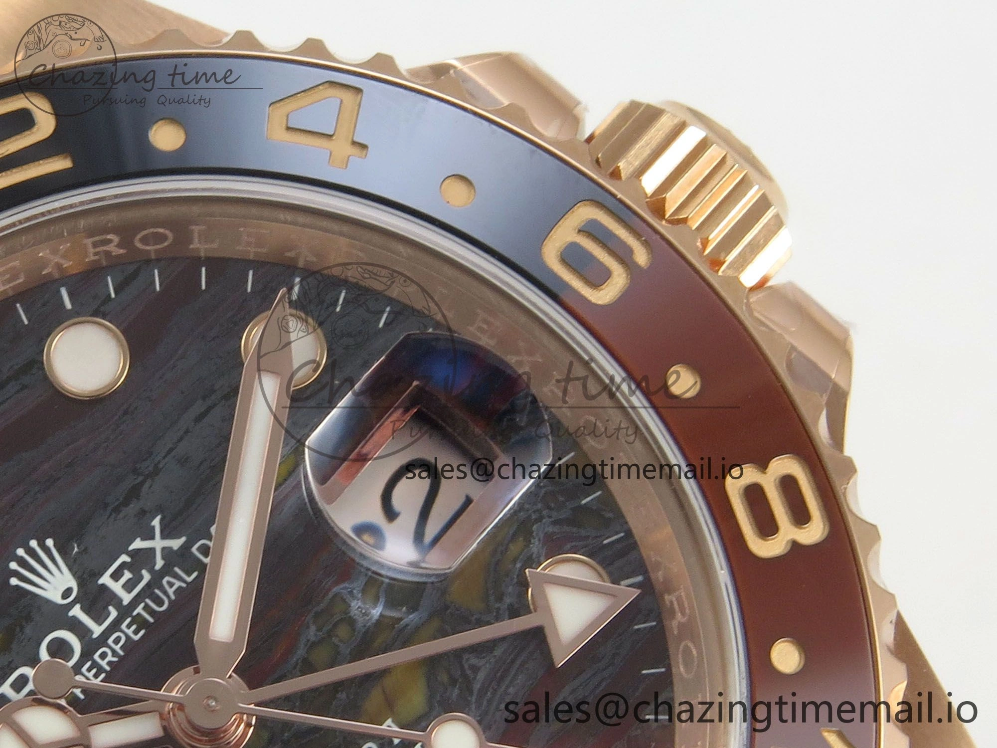 GMT Master II 126715 CHNR ARF Best Edition Tiger Iron Dial on RG Oyster Bracelet VR3285 CHS