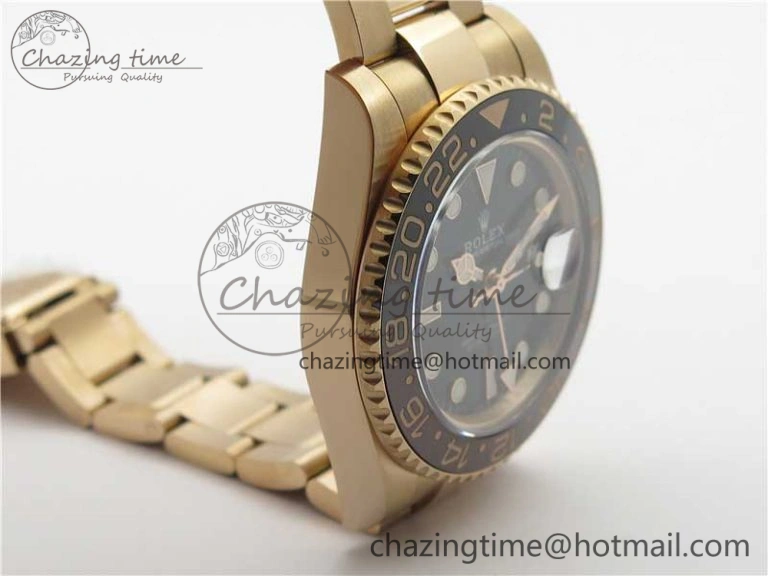 GMT Master II 126715 CHNR Black Brown Ceramic 316L Steel GMF 1:1 Best Edition Black Dial on RG Bracelet A3285