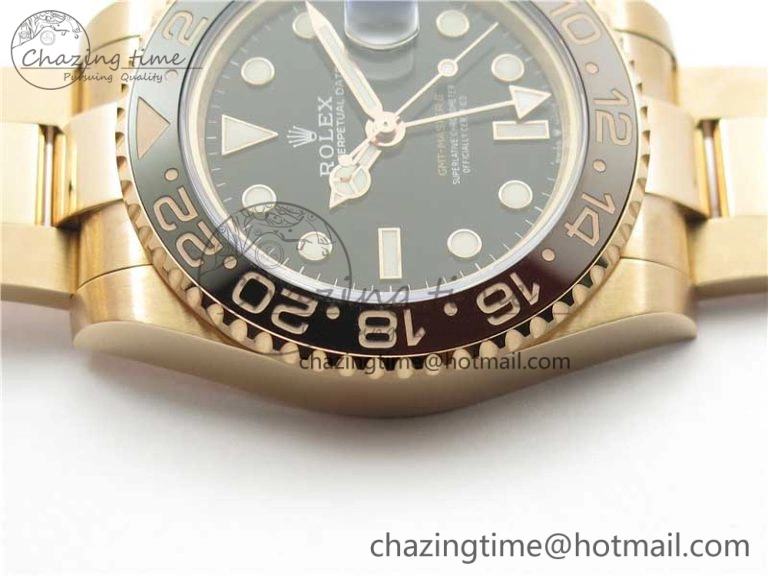 GMT Master II 126715 CHNR Black Brown Ceramic 316L Steel GMF 1:1 Best Edition Black Dial on RG Bracelet A3285