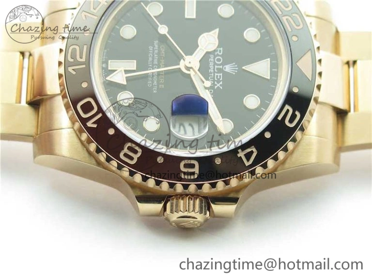 GMT Master II 126715 CHNR Black Brown Ceramic 316L Steel GMF 1:1 Best Edition Black Dial on RG Bracelet A3285