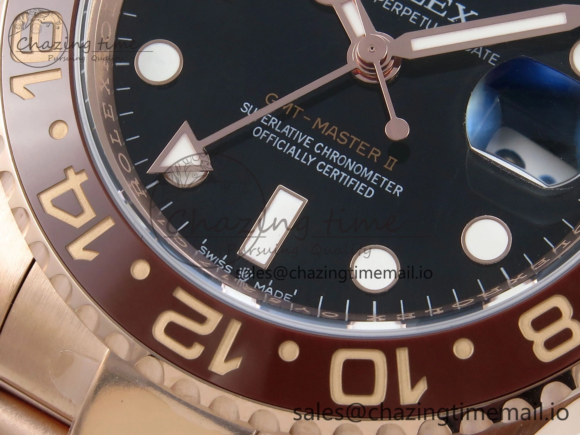 GMT-Master II 126715 CHNR Black Brown Ceramic 904L Steel EWE 1:1 Best Edition on Oyster Strap EWE3285 V5
