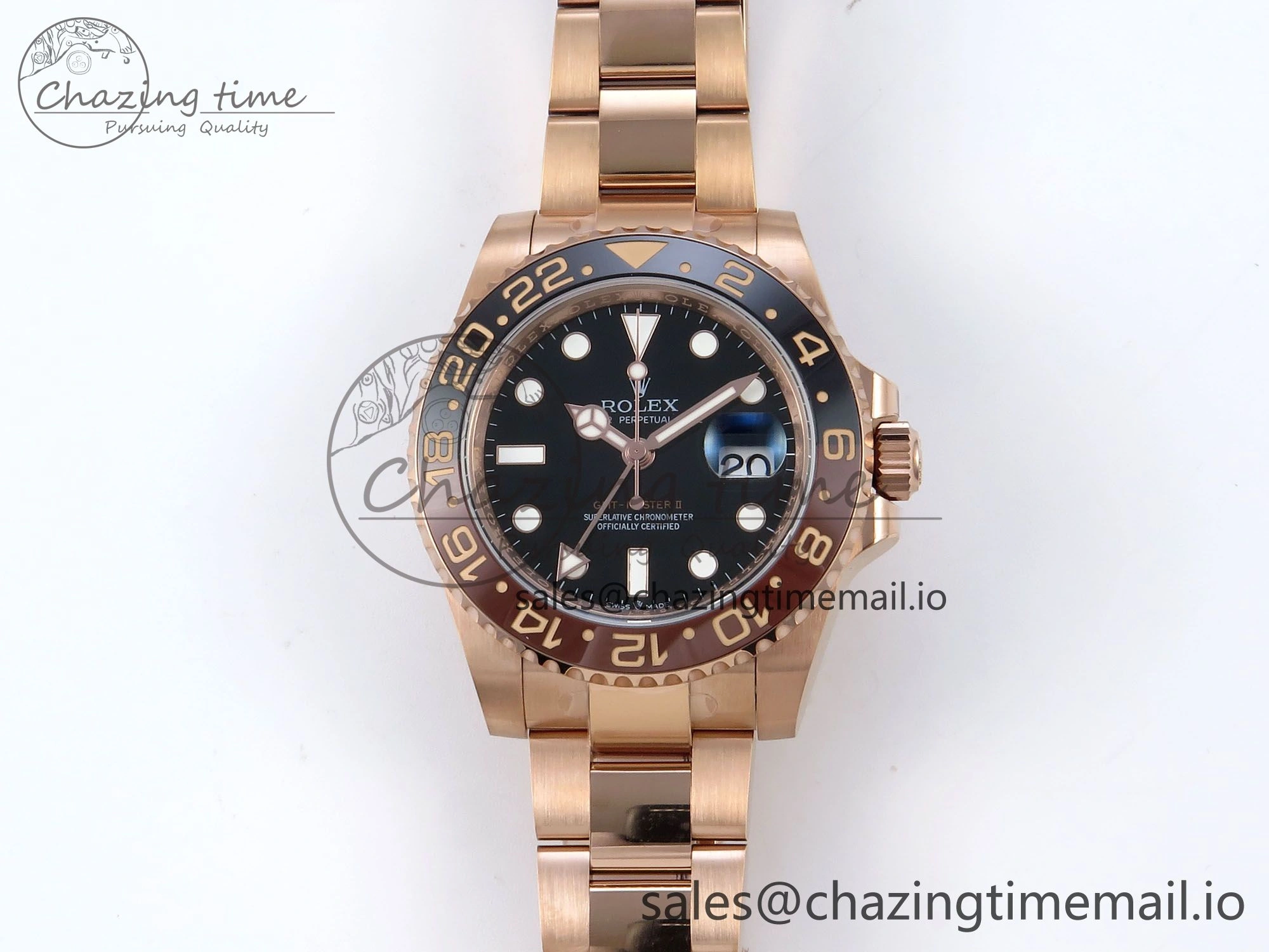 GMT-Master II 126715 CHNR Black Brown Ceramic 904L Steel EWE 1:1 Best Edition on Oyster Strap EWE3285 V5