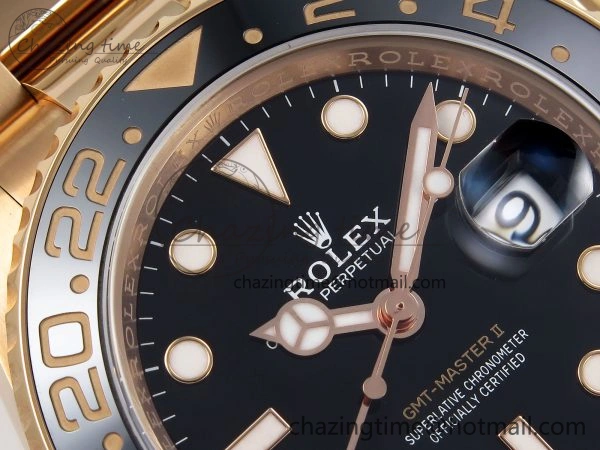 GMT-Master II 126715 CHNR Black Brown Ceramic Clean Factory 1:1 Best Edition on RG Bracelet DD3285