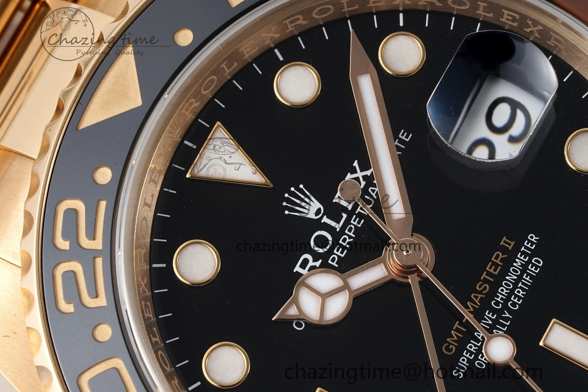 GMT-Master II 126715 CHNR Black Brown Ceramic Clean Factory 1:1 Best Edition on RG Bracelet VR3186