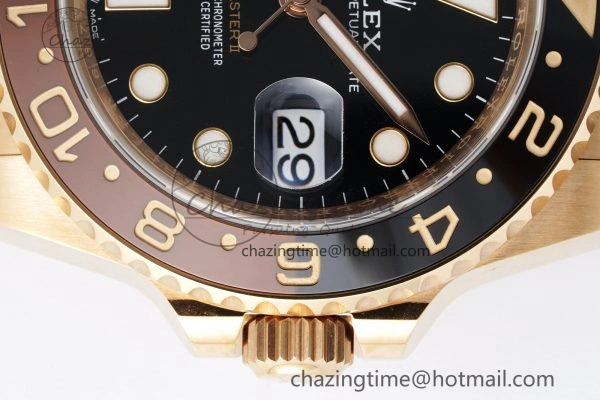 GMT-Master II 126715 CHNR Black Brown Ceramic Clean Factory 1:1 Best Edition on RG Bracelet VR3186