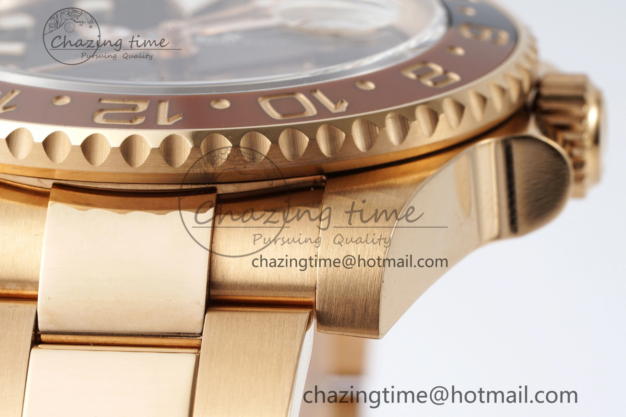 GMT-Master II 126715 CHNR Black Brown Ceramic Clean Factory 1:1 Best Edition on RG Bracelet VR3186