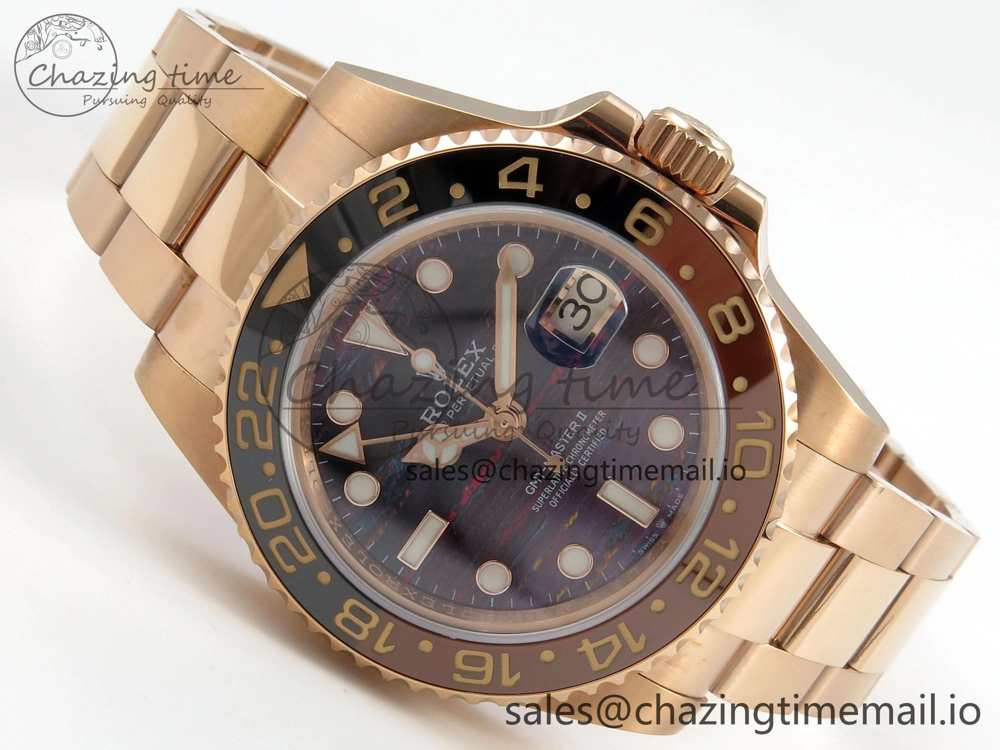 GMT-Master II 126715 CHNR RG 3EF 1:1 Best Edition Tiger Iron Dial on RG Bracelet Super Clone VR3285 CHS