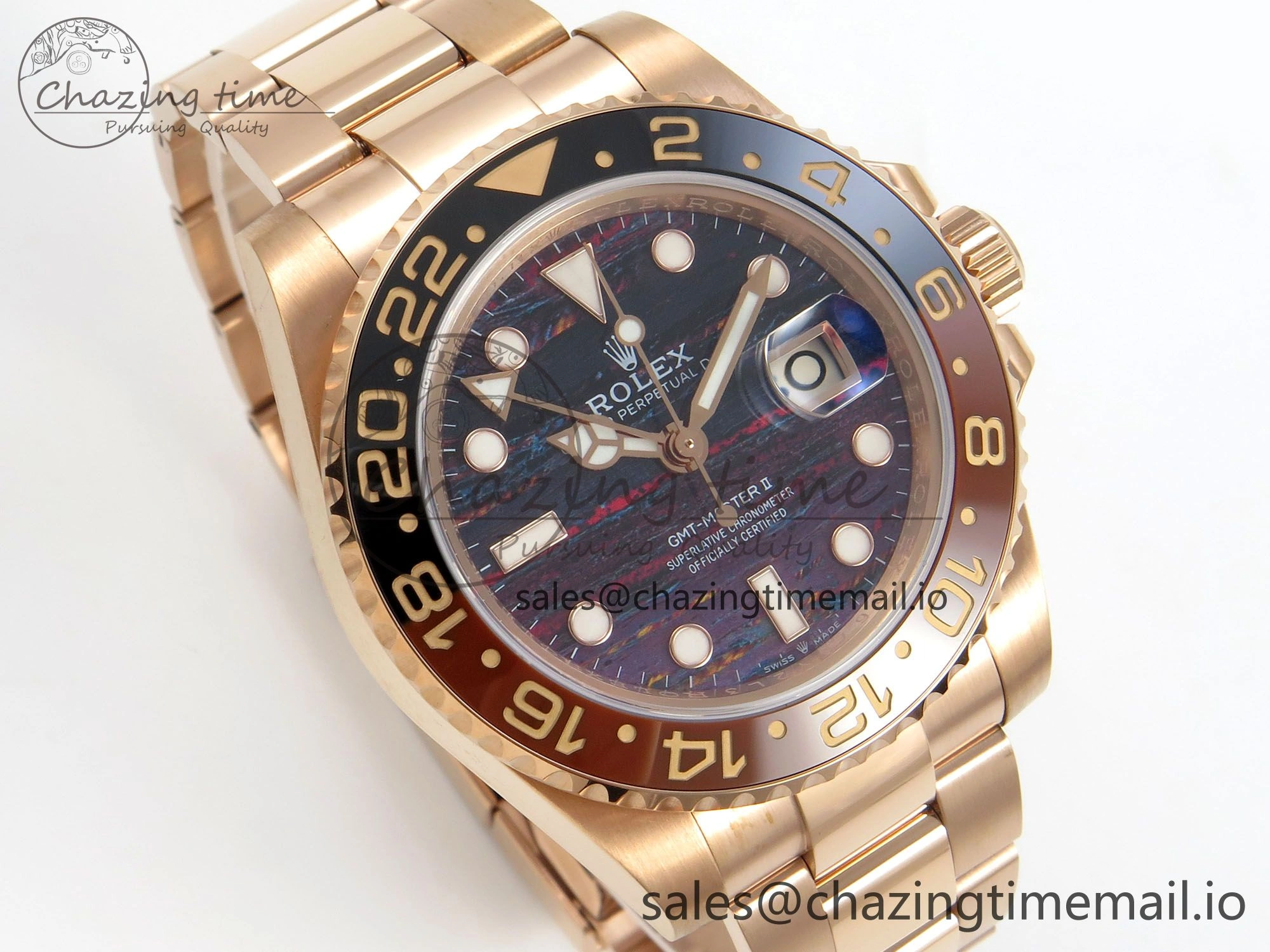GMT-Master II 126715 CHNR RG 3EF 1:1 Best Edition Tiger Iron Dial on RG Bracelet Super Clone VR3285 CHS