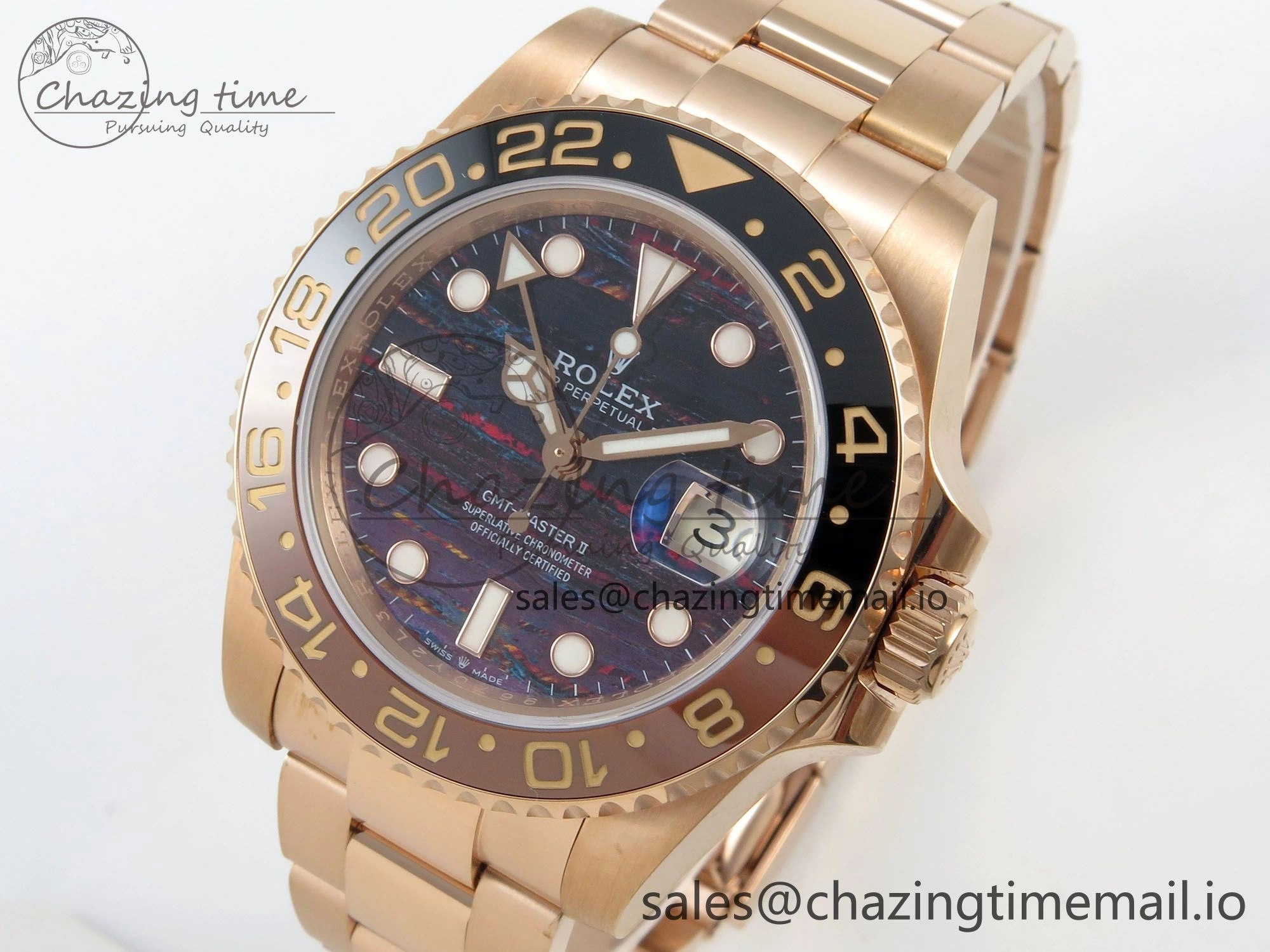 GMT-Master II 126715 CHNR RG 3EF 1:1 Best Edition Tiger Iron Dial on RG Bracelet Super Clone VR3285 CHS