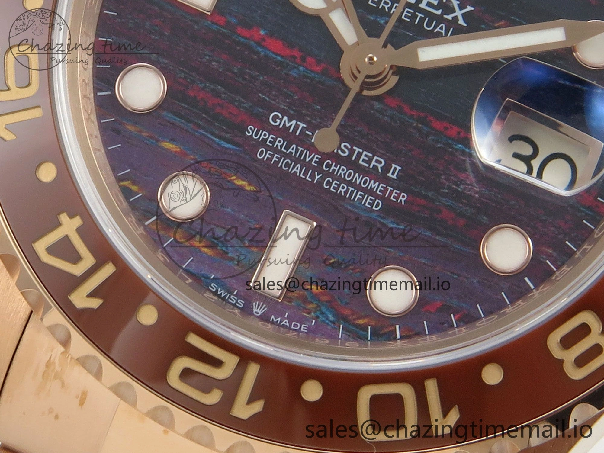 GMT-Master II 126715 CHNR RG 3EF 1:1 Best Edition Tiger Iron Dial on RG Bracelet Super Clone VR3285 CHS