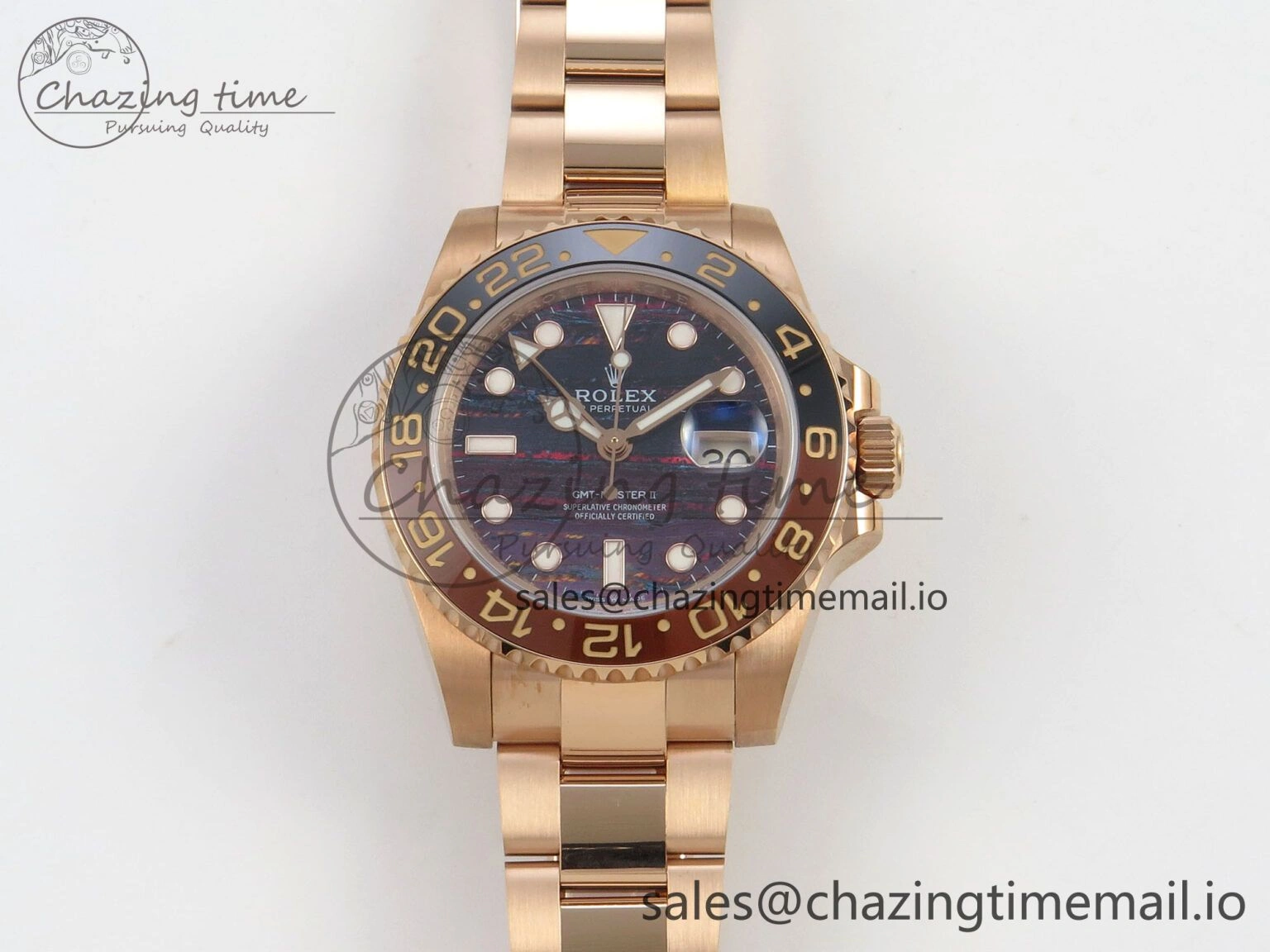 GMT-Master II 126715 CHNR RG 3EF 1:1 Best Edition Tiger Iron Dial on RG Bracelet Super Clone VR3285 CHS