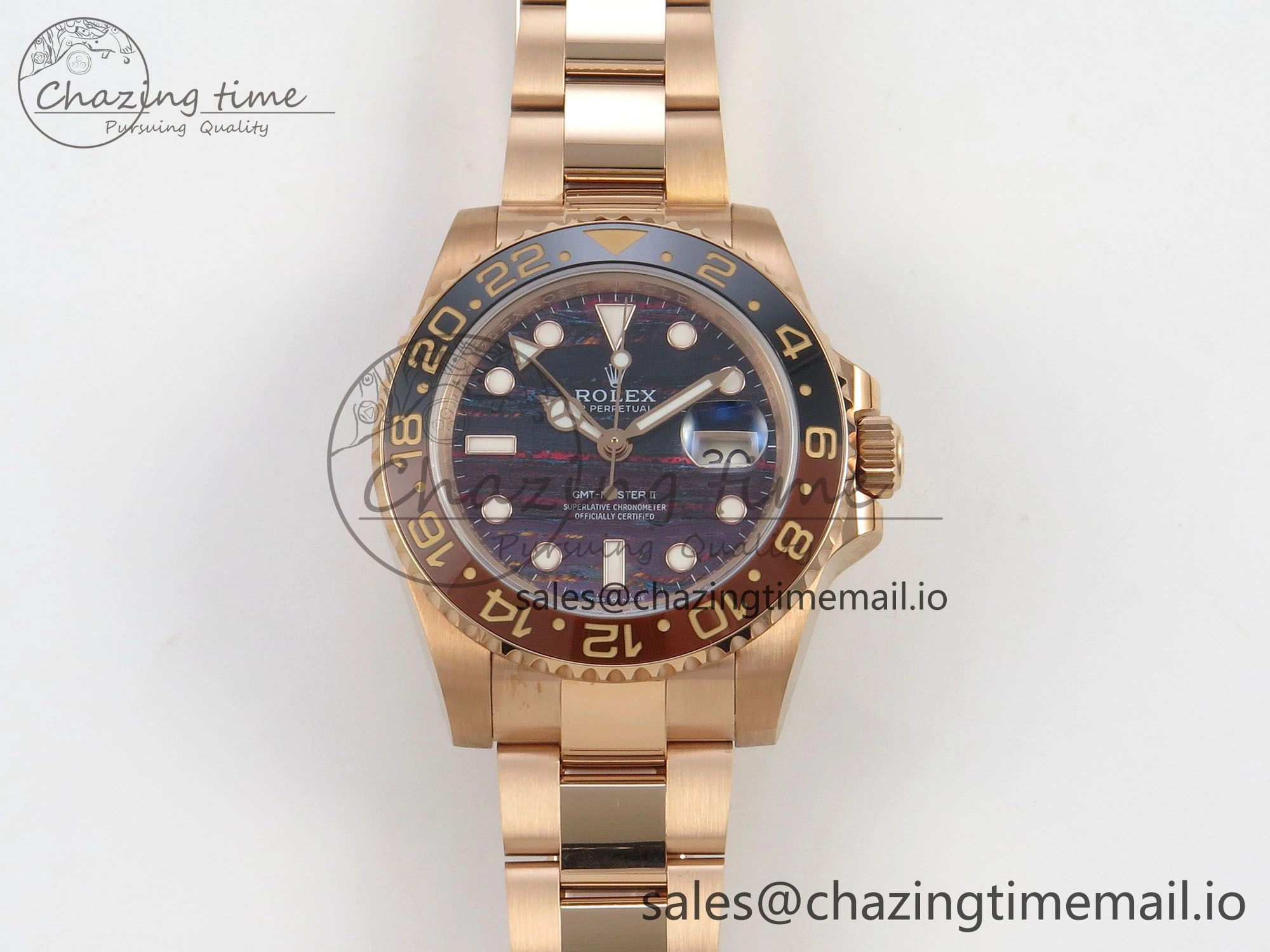 GMT-Master II 126715 CHNR RG 3EF 1:1 Best Edition Tiger Iron Dial on RG Bracelet Super Clone VR3285 CHS