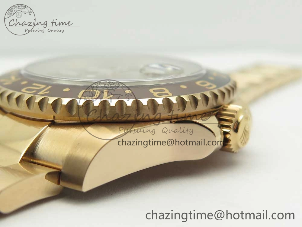 GMT-Master II 126715 CHNR RG BP Maker Best Edition Black Brown Ceramic Bezel Black Dial on RG Bracelet A2836
