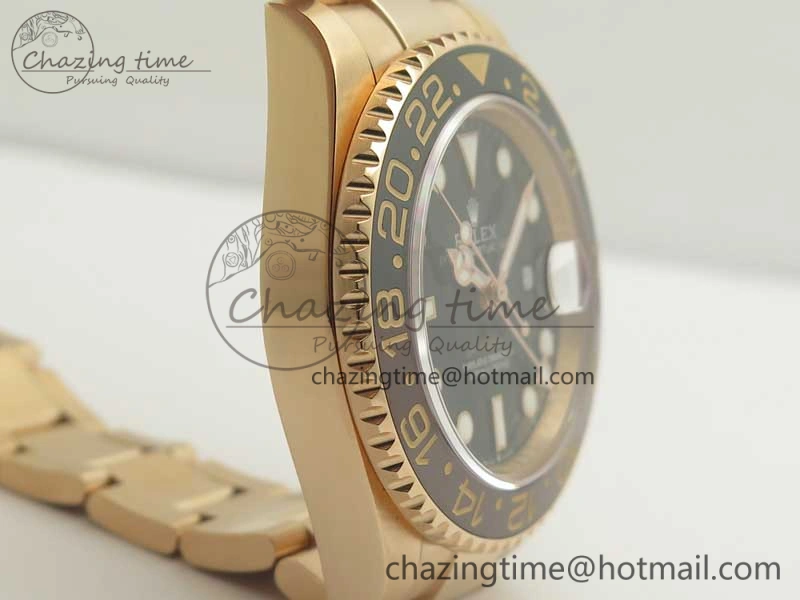 GMT-Master II 126715 RG Wrapped BP Best Edition Black Brown Ceramic Bezel Black Dial on RG Wrapped Bracelet ETA2836