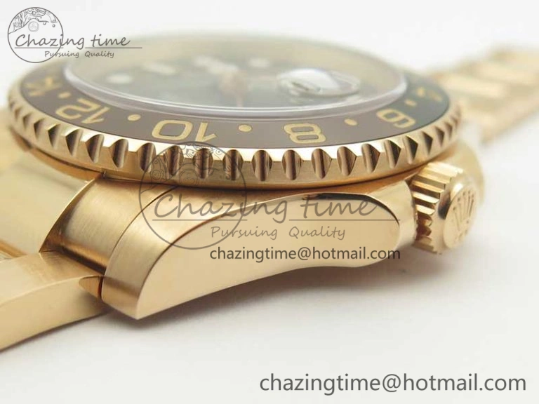 GMT-Master II 126715 RG Wrapped BP Best Edition Black Brown Ceramic Bezel Black Dial on RG Wrapped Bracelet ETA2836