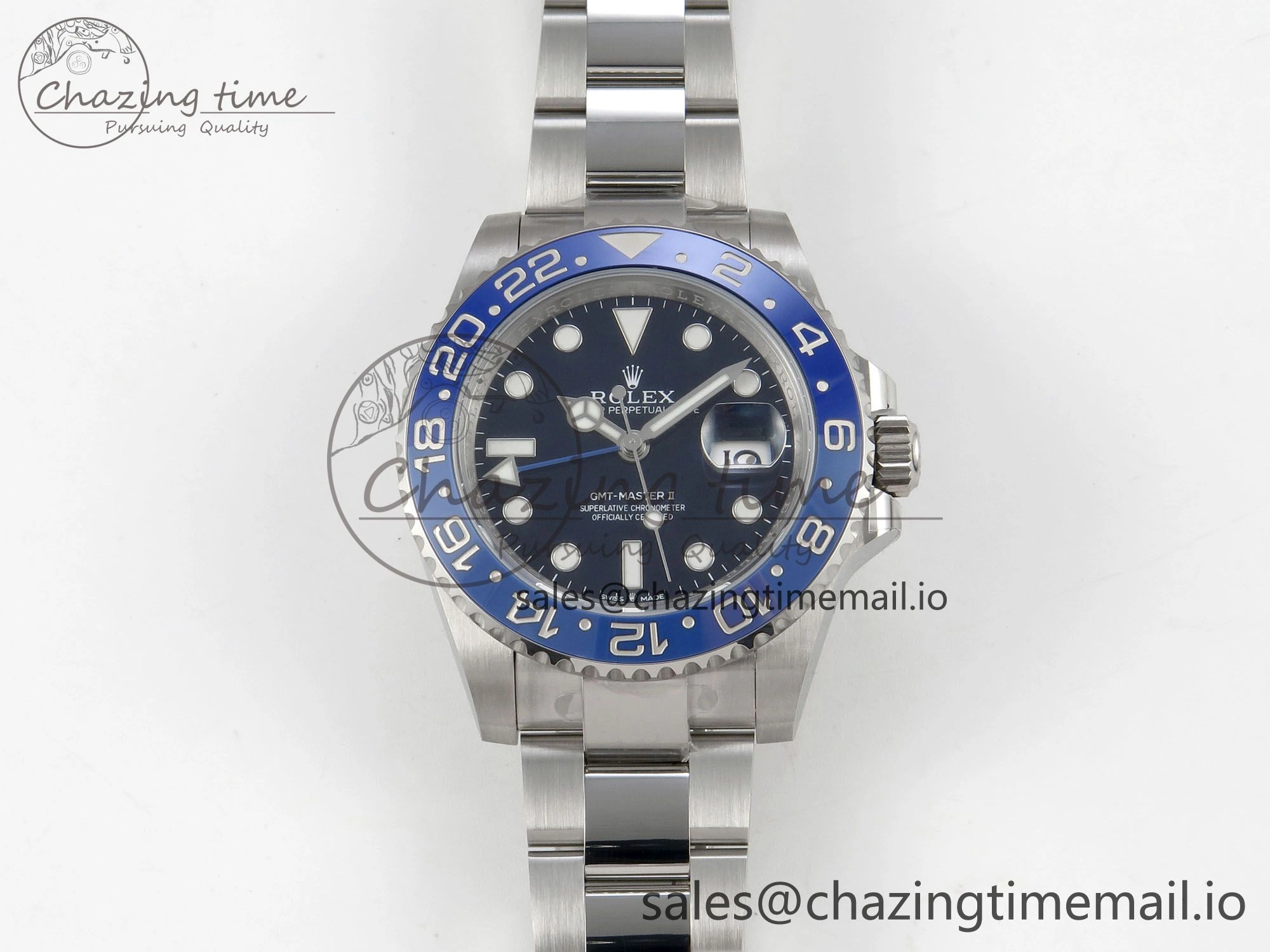GMT-Master II 126716 BLAKEN 904L 1:1 Best Edition Blue Dial on SS Bracelet SH3285