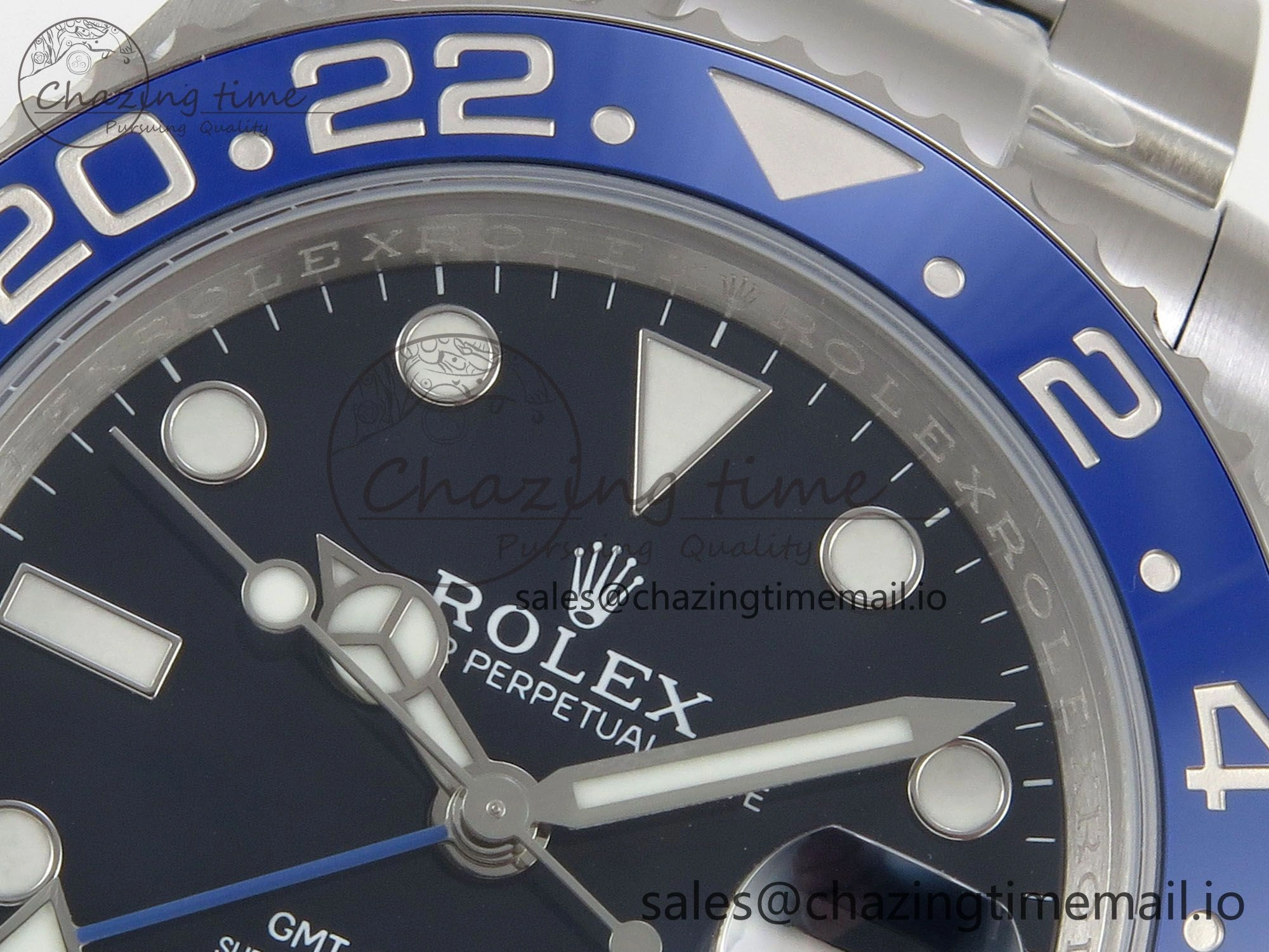 GMT-Master II 126716 BLAKEN 904L 1:1 Best Edition Blue Dial on SS Bracelet SH3285