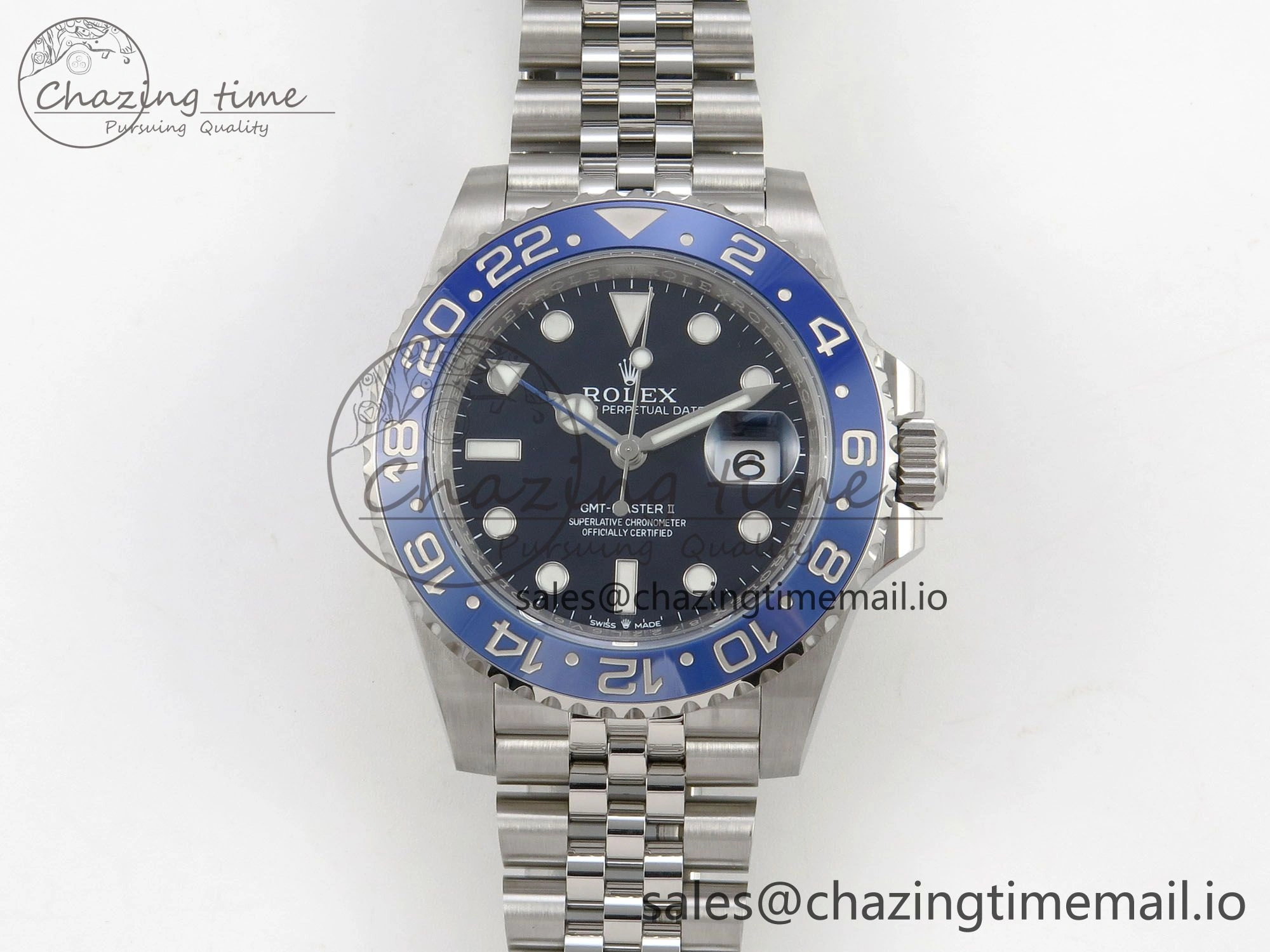 GMT-Master II 126716 BLAKEN 904L 1:1 Best Edition Blue Dial on SS Jubilee Bracelet SH3285