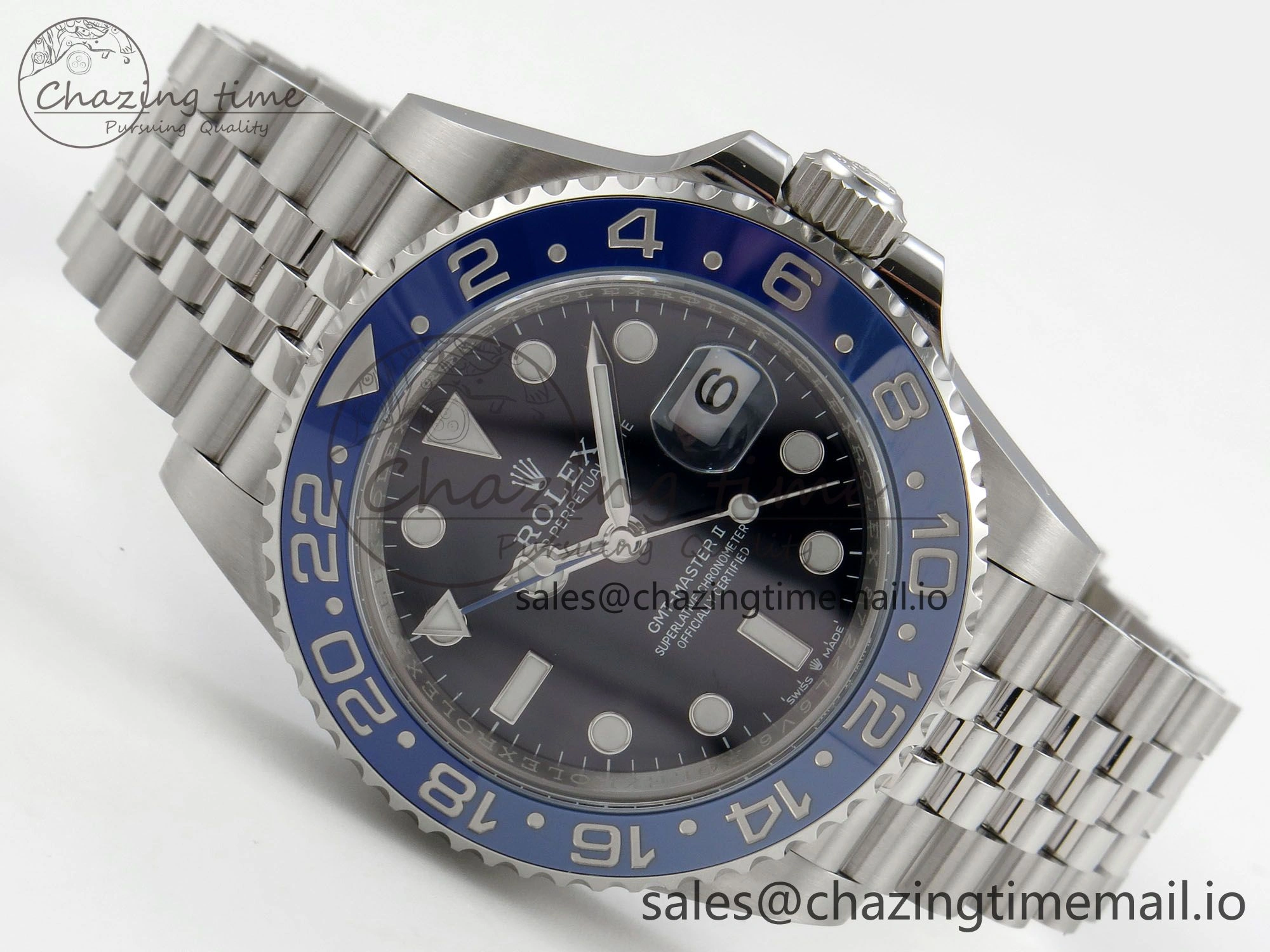 GMT-Master II 126716 BLAKEN 904L 1:1 Best Edition Blue Dial on SS Jubilee Bracelet SH3285