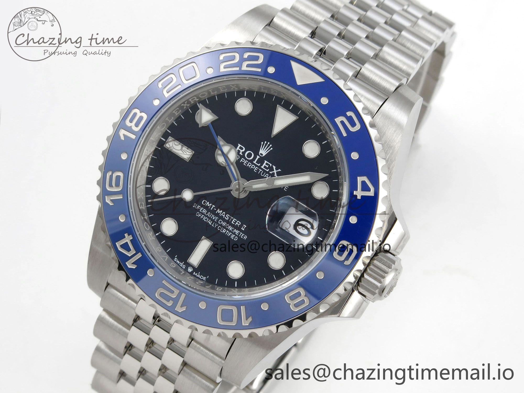 GMT-Master II 126716 BLAKEN 904L 1:1 Best Edition Blue Dial on SS Jubilee Bracelet SH3285