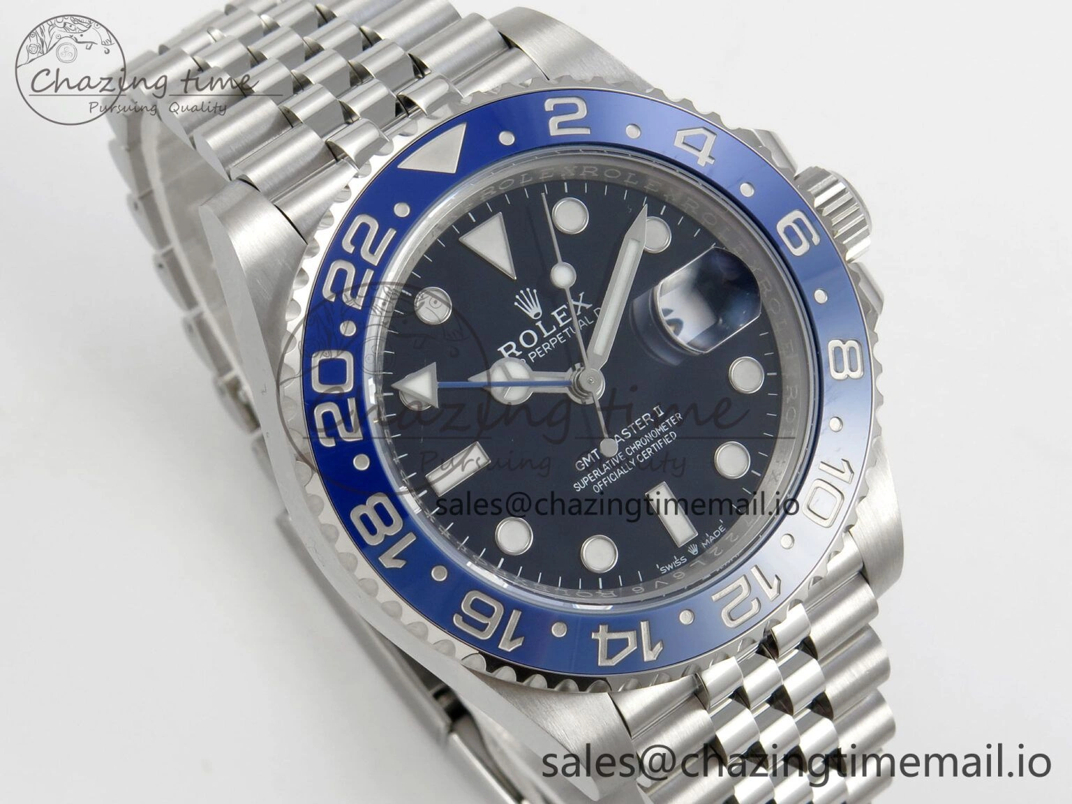 GMT-Master II 126716 BLAKEN 904L 1:1 Best Edition Blue Dial on SS Jubilee Bracelet SH3285