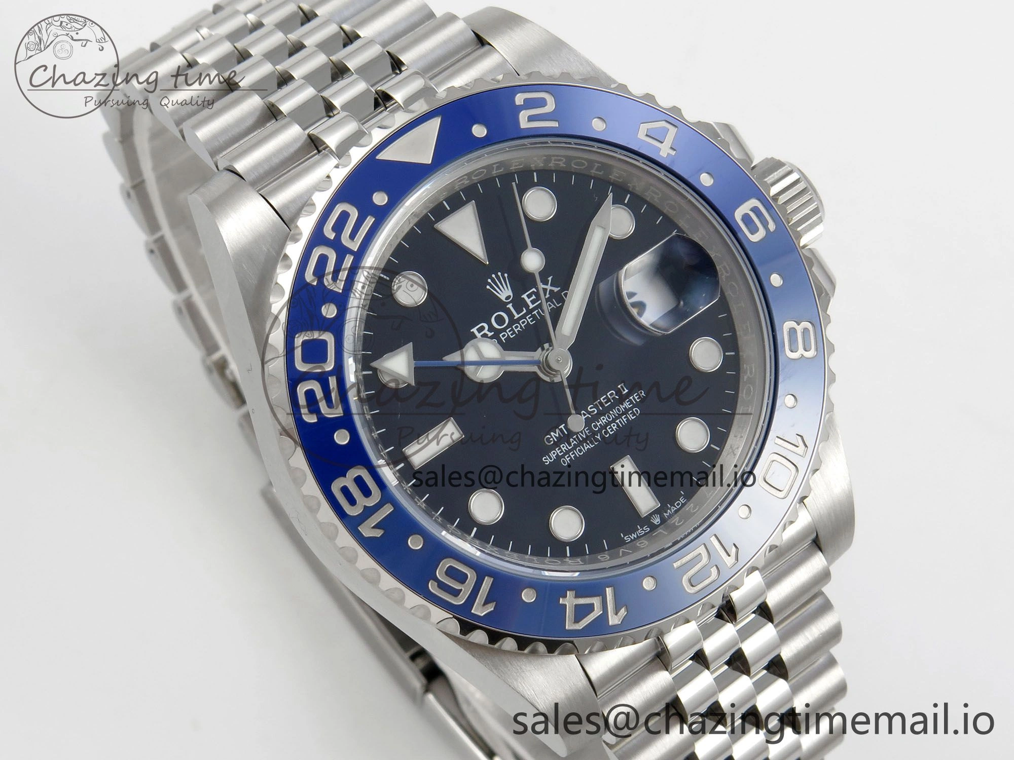 GMT-Master II 126716 BLAKEN 904L 1:1 Best Edition Blue Dial on SS Jubilee Bracelet SH3285