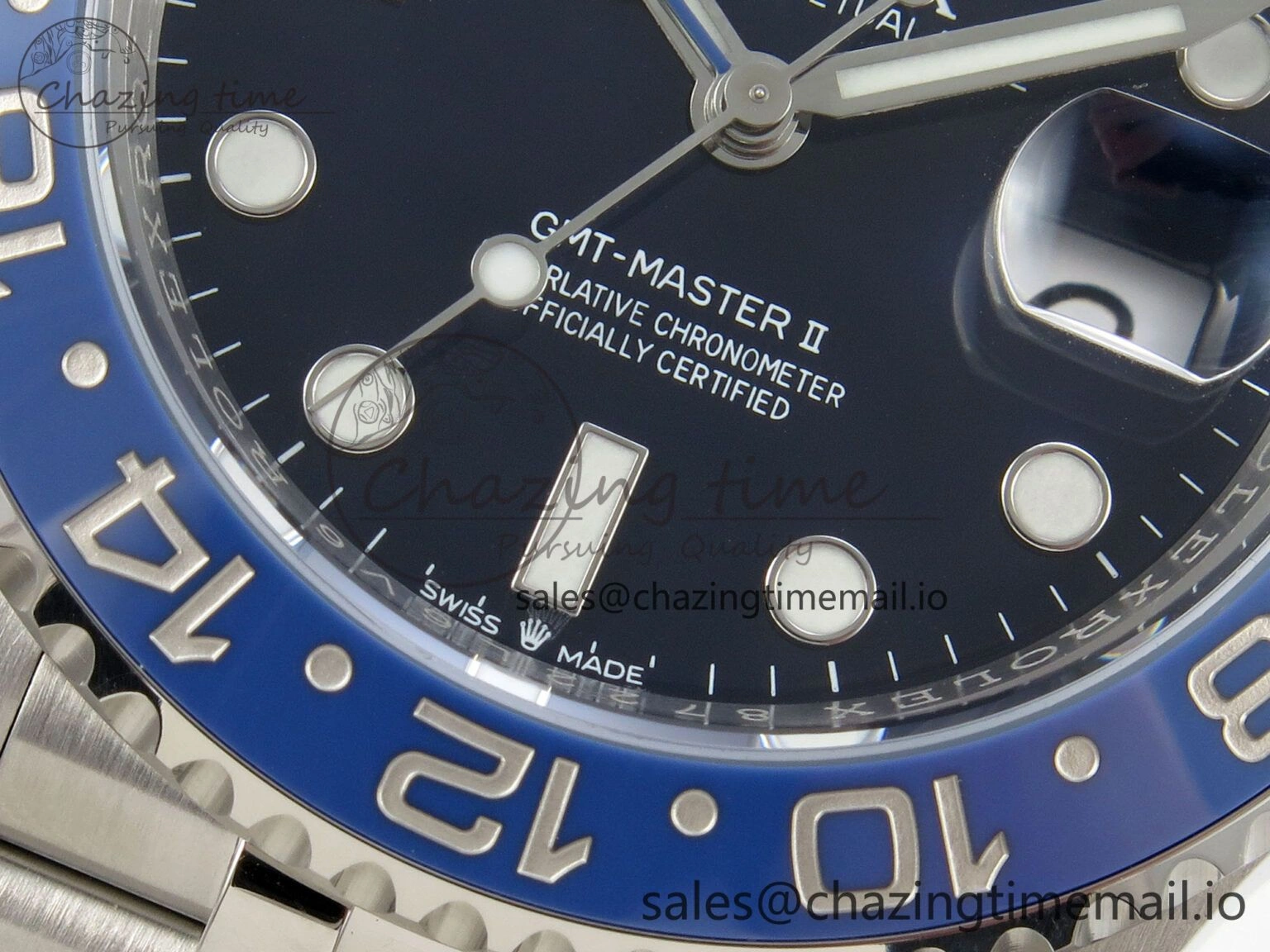 GMT-Master II 126716 BLAKEN 904L 1:1 Best Edition Blue Dial on SS Jubilee Bracelet SH3285