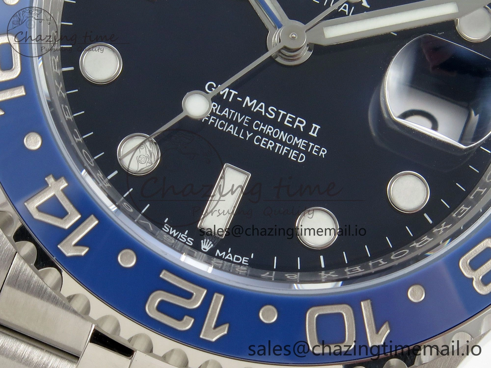 GMT-Master II 126716 BLAKEN 904L 1:1 Best Edition Blue Dial on SS Jubilee Bracelet SH3285
