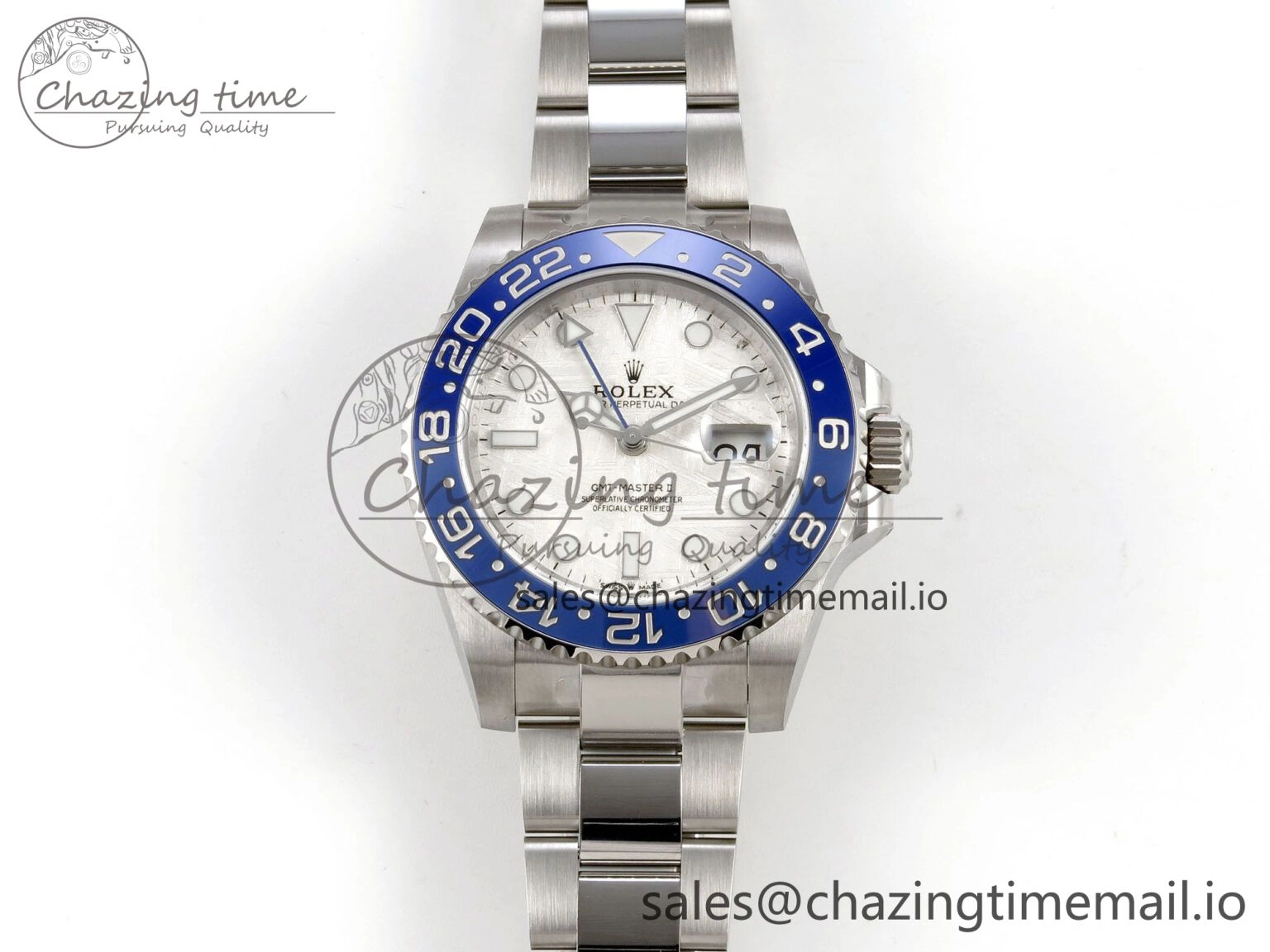GMT-Master II 126716 BLAKEN 904L 1:1 Best Edition Meteorite Dial on SS Bracelet SH3285