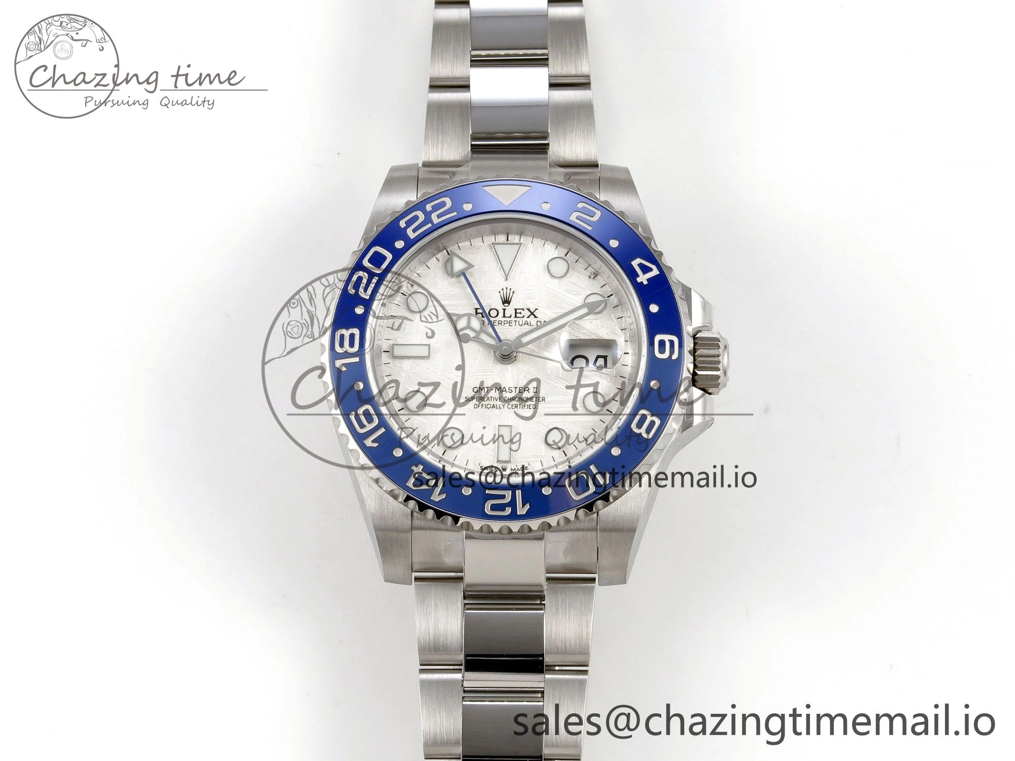 GMT-Master II 126716 BLAKEN 904L 1:1 Best Edition Meteorite Dial on SS Bracelet SH3285