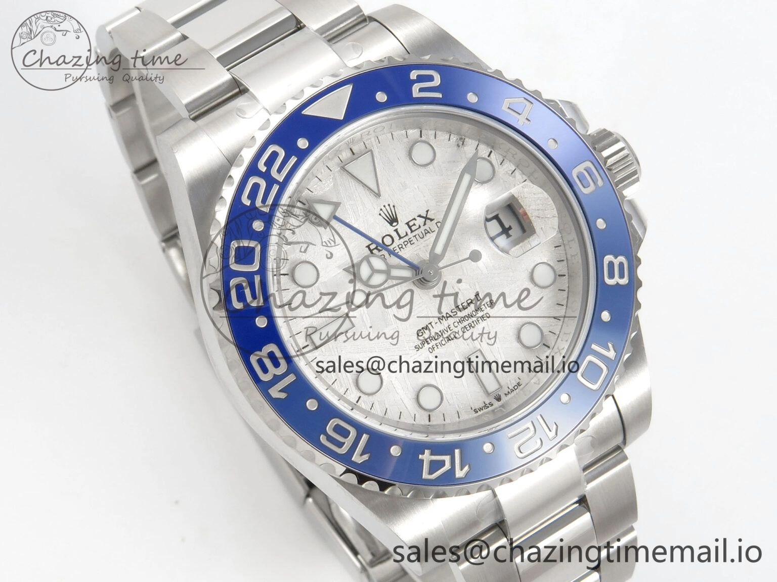 GMT-Master II 126716 BLAKEN 904L 1:1 Best Edition Meteorite Dial on SS Bracelet SH3285