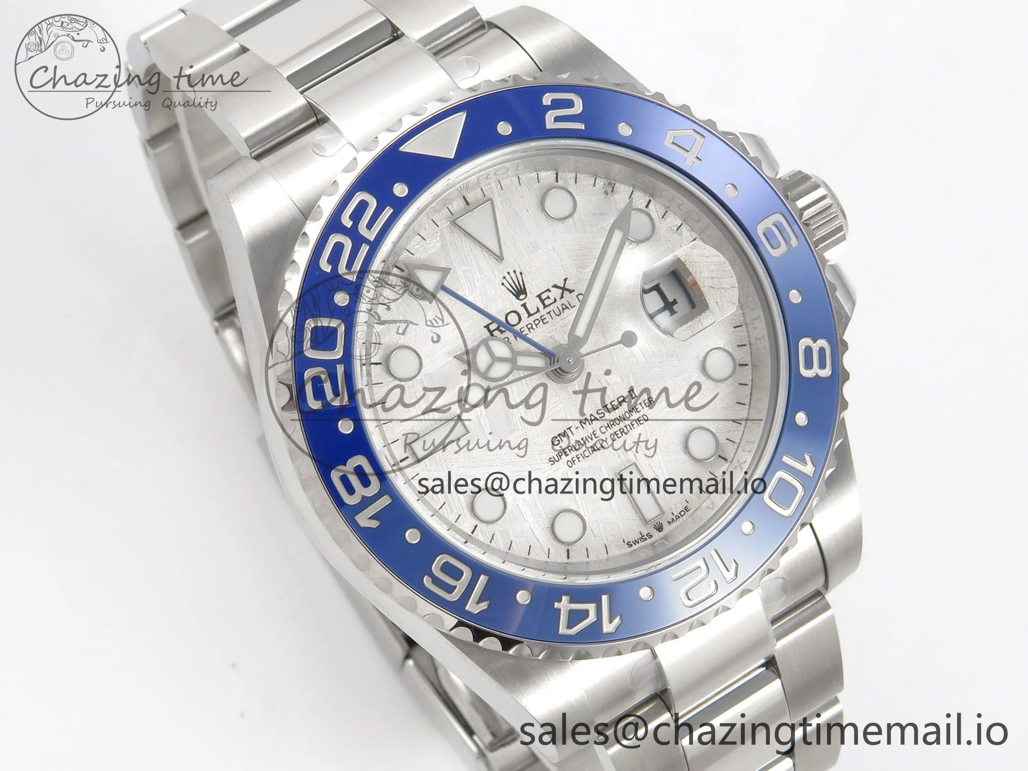 GMT-Master II 126716 BLAKEN 904L 1:1 Best Edition Meteorite Dial on SS Bracelet SH3285