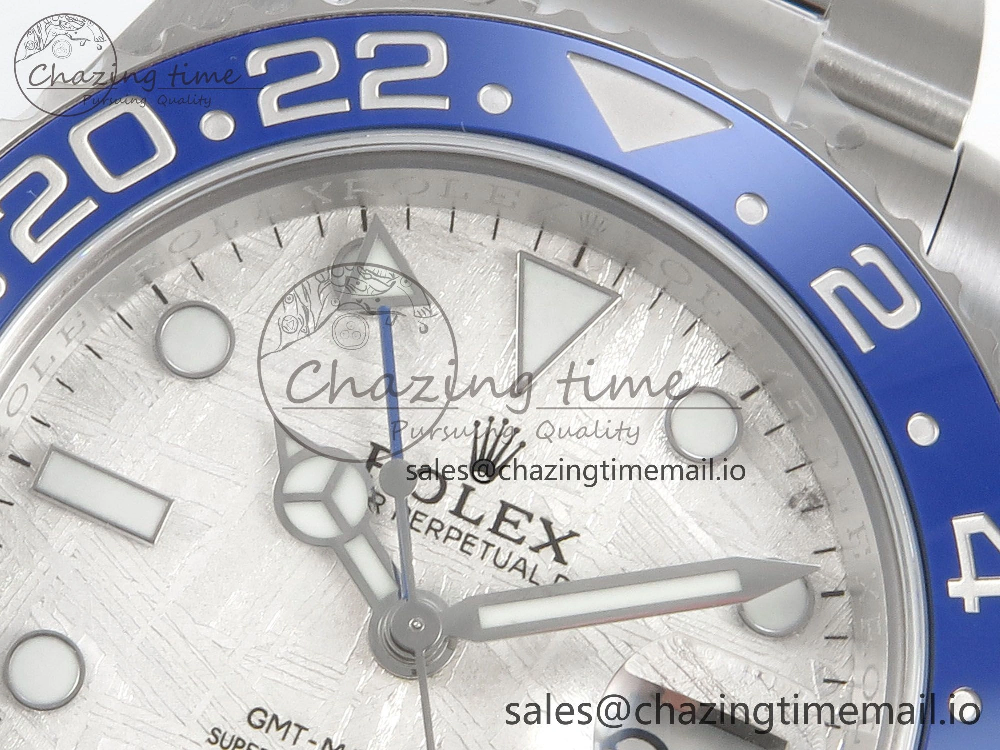 GMT-Master II 126716 BLAKEN 904L 1:1 Best Edition Meteorite Dial on SS Bracelet SH3285