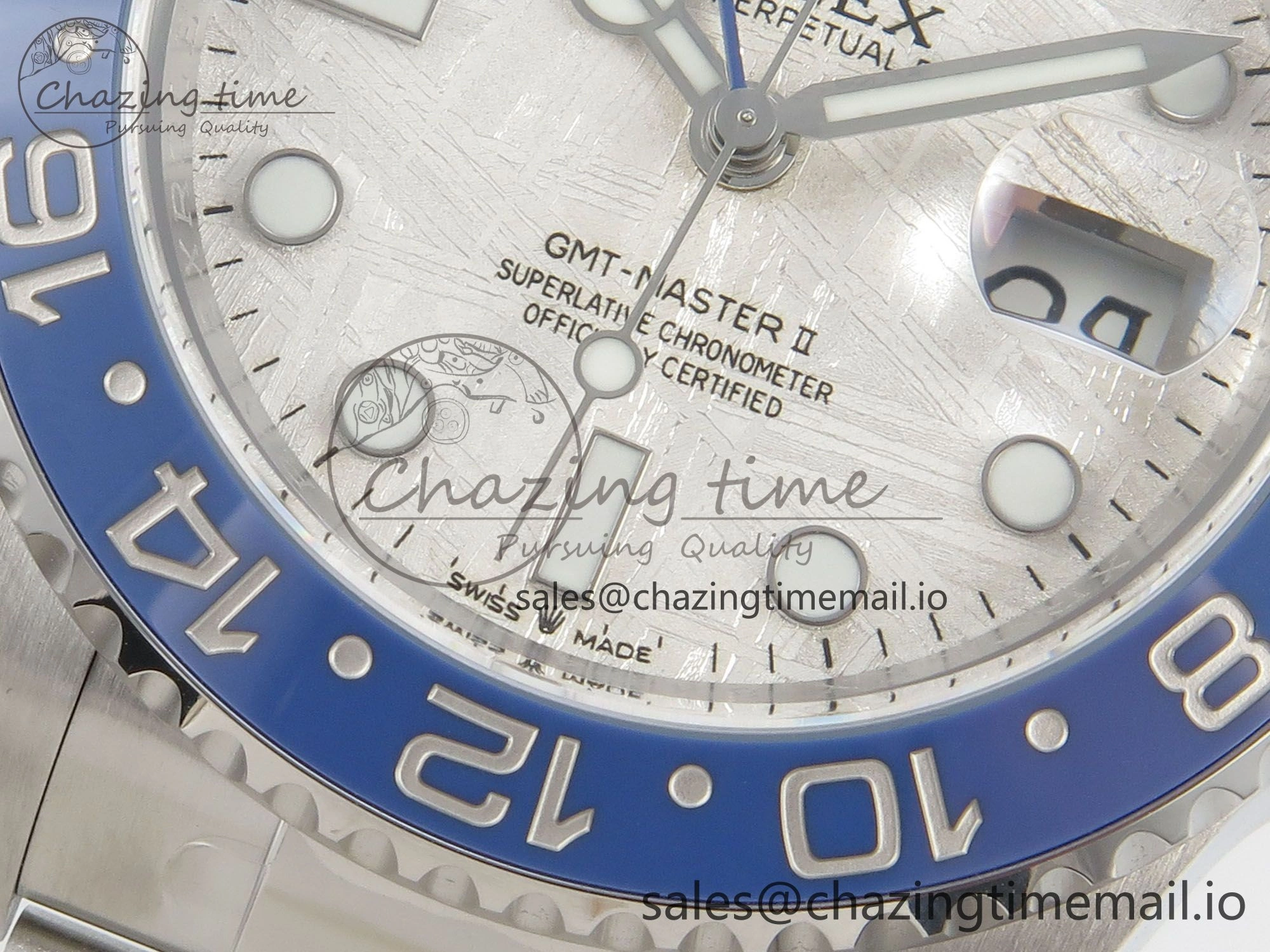 GMT-Master II 126716 BLAKEN 904L 1:1 Best Edition Meteorite Dial on SS Bracelet SH3285