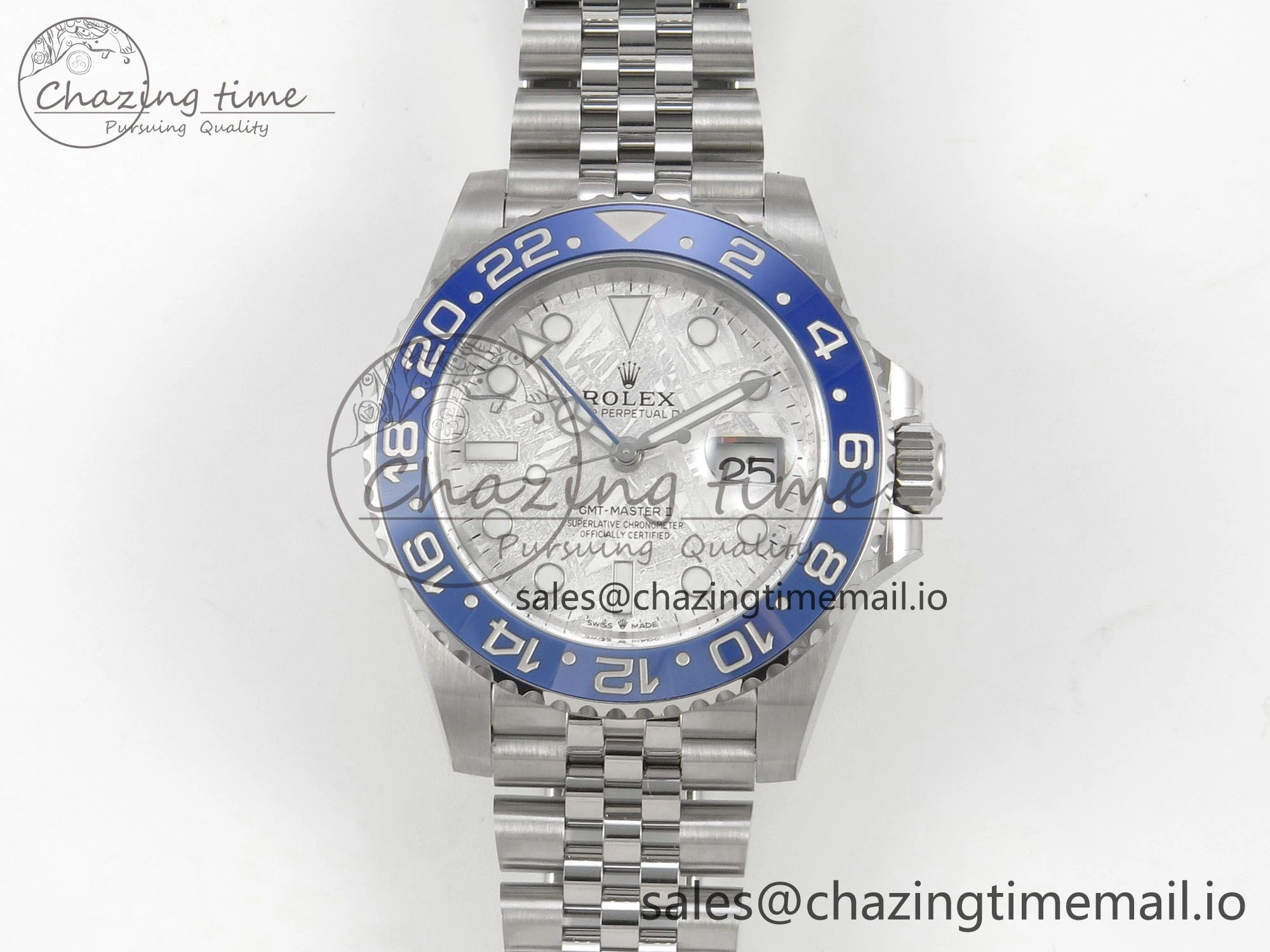 GMT-Master II 126716 BLAKEN 904L 1:1 Best Edition Meteorite Dial on SS Jubilee Bracelet SH3285