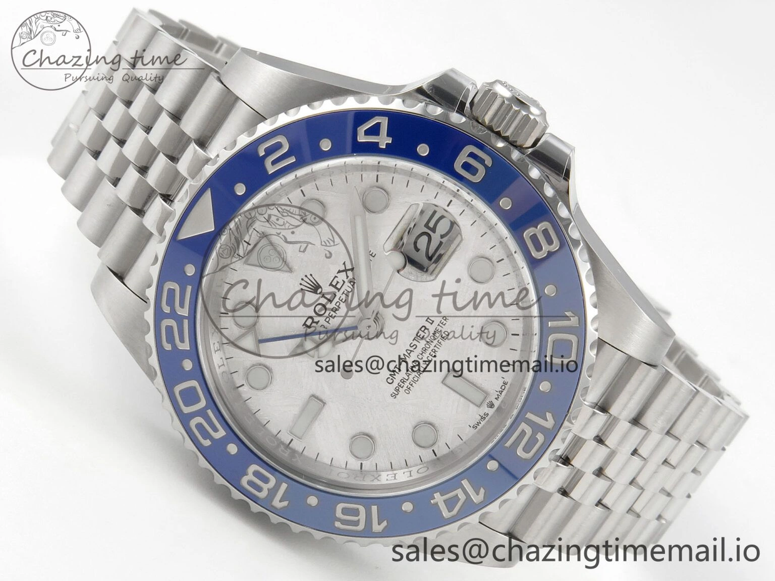 GMT-Master II 126716 BLAKEN 904L 1:1 Best Edition Meteorite Dial on SS Jubilee Bracelet SH3285