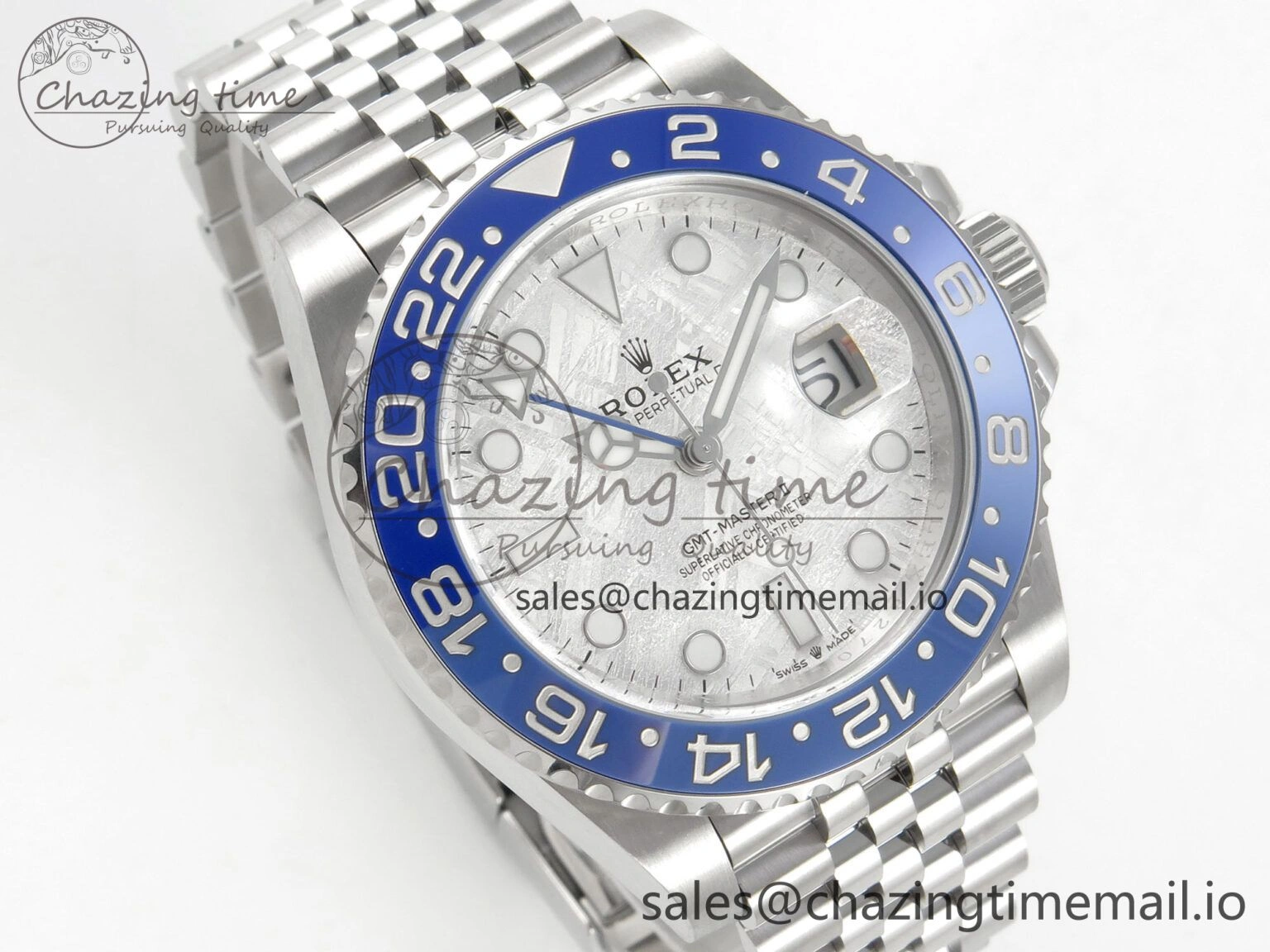 GMT-Master II 126716 BLAKEN 904L 1:1 Best Edition Meteorite Dial on SS Jubilee Bracelet SH3285