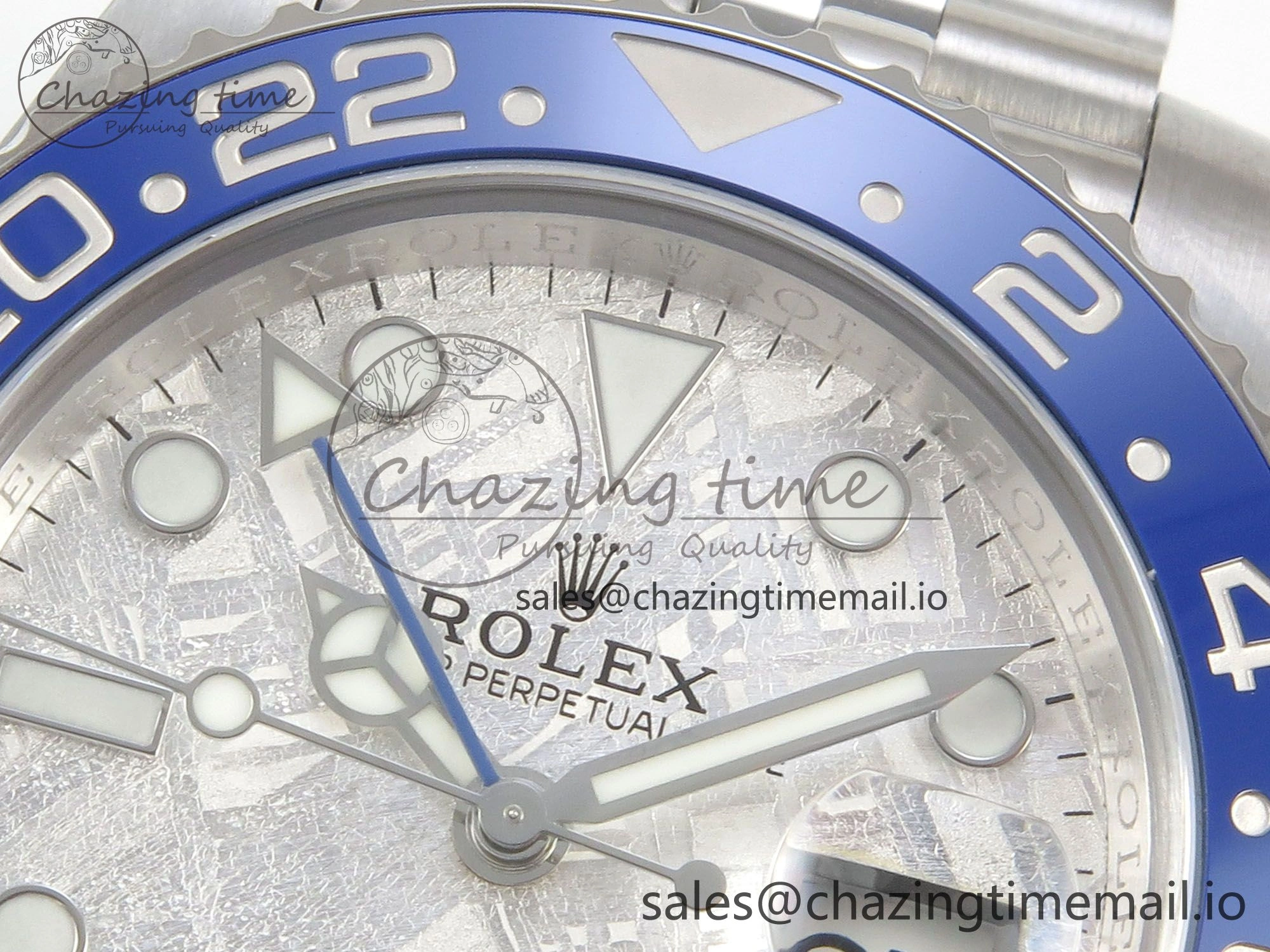 GMT-Master II 126716 BLAKEN 904L 1:1 Best Edition Meteorite Dial on SS Jubilee Bracelet SH3285